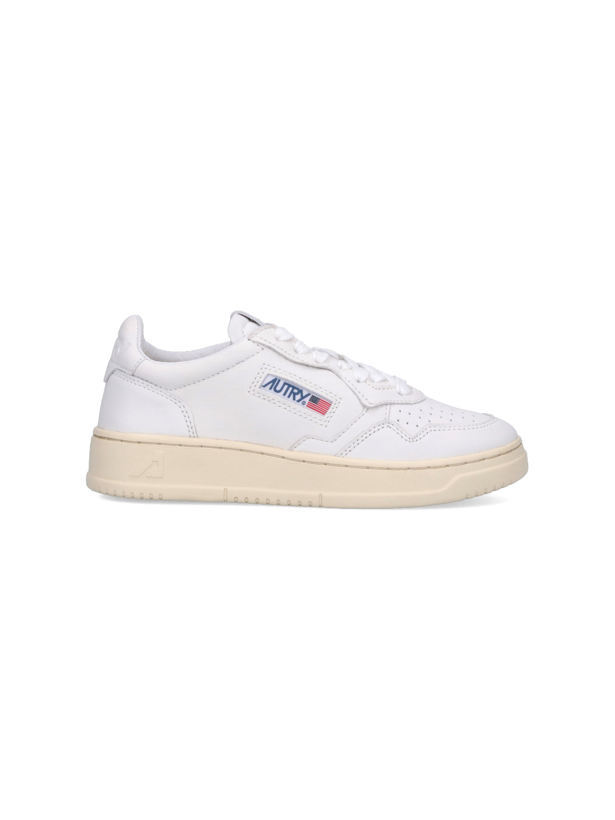 "Medalist" Low-Top Sneakers In White Nappa Leather