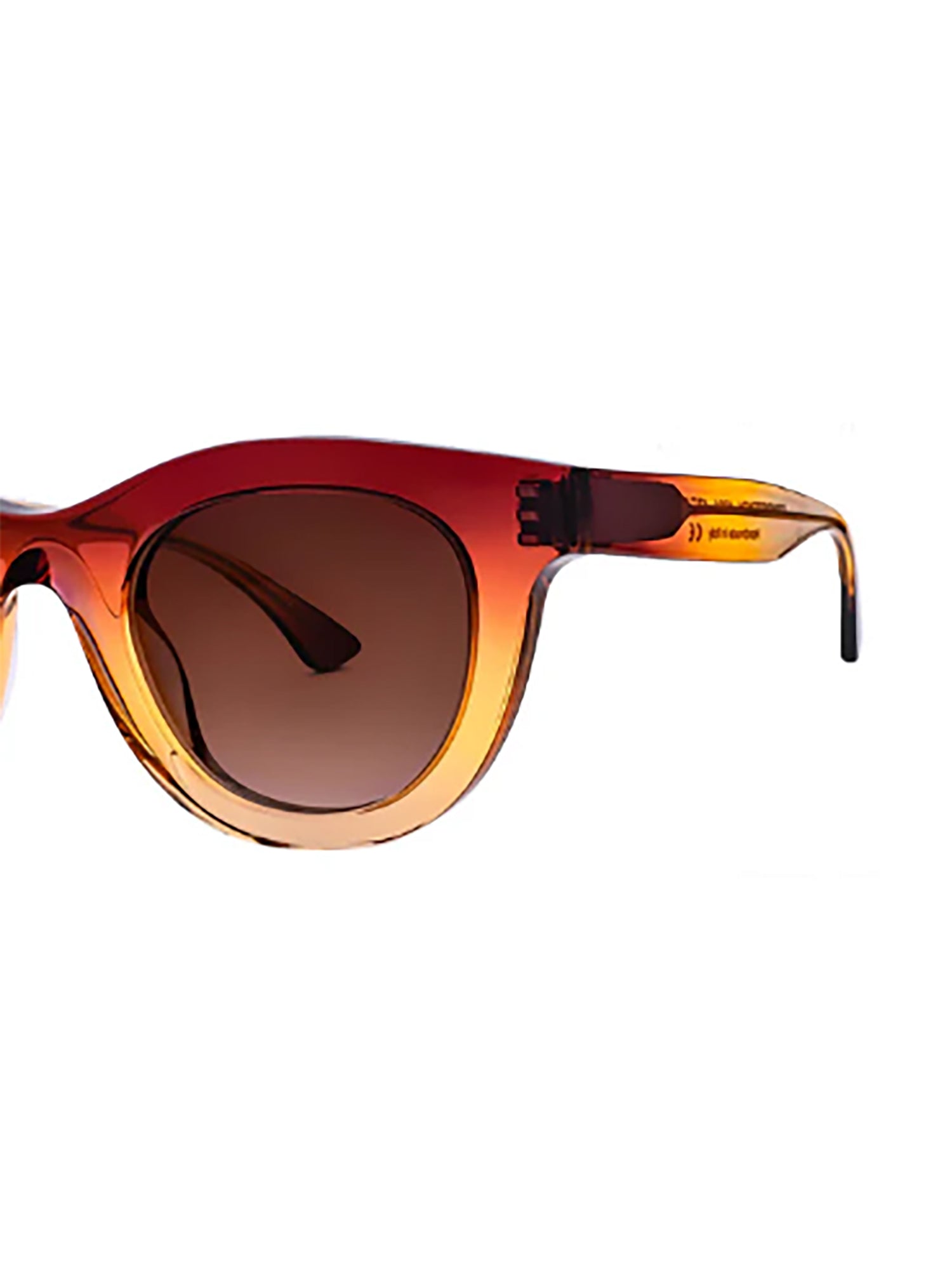 Bold Cat-Eye Red Acetate Sunglasses with Gradient Lenses
