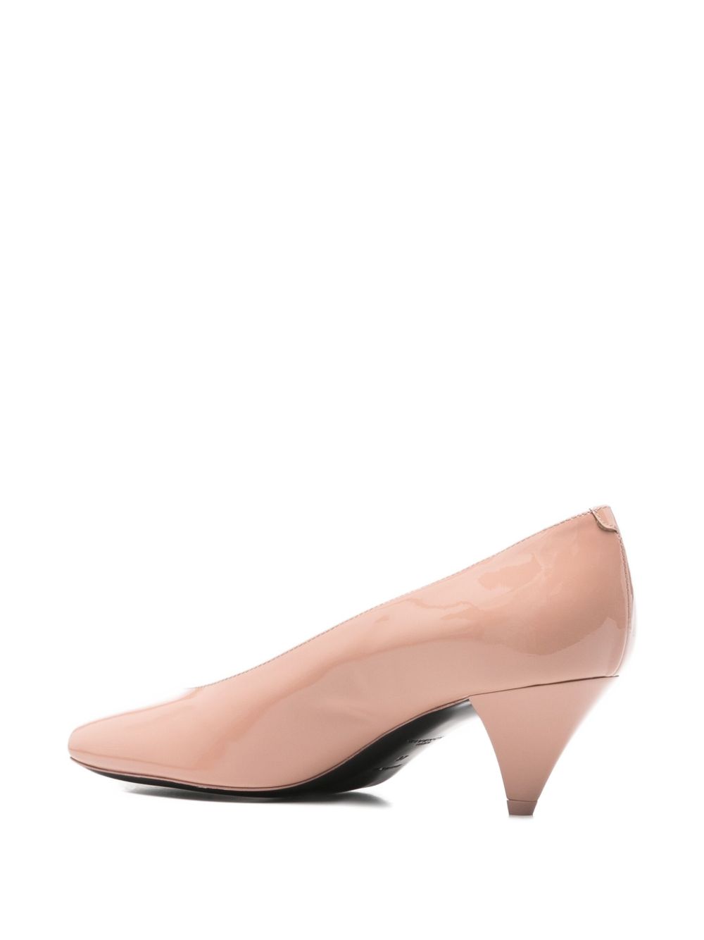 Low-Heeled Pumps with Glossy Finish