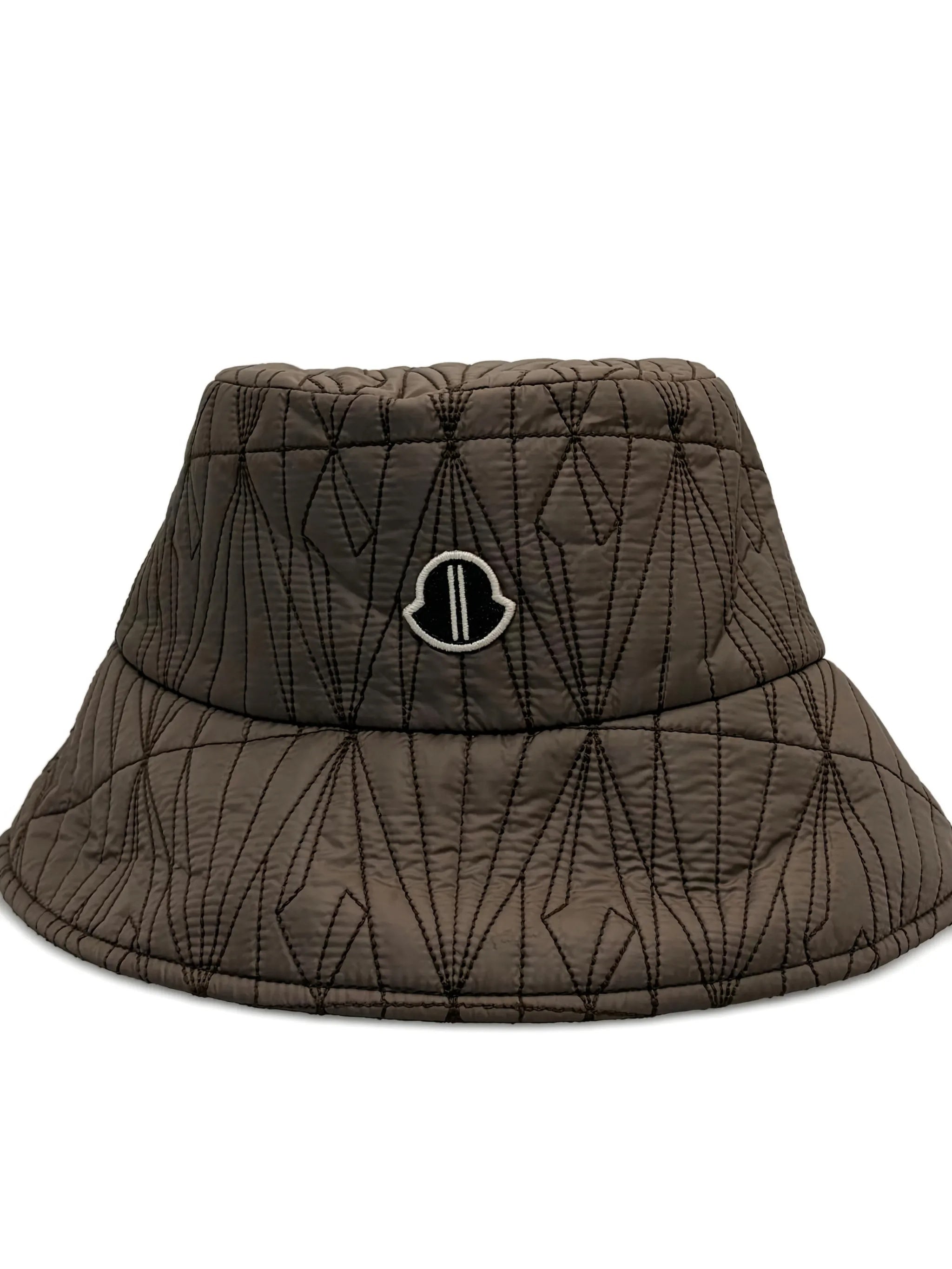 Brown Quilted Bucket Hat