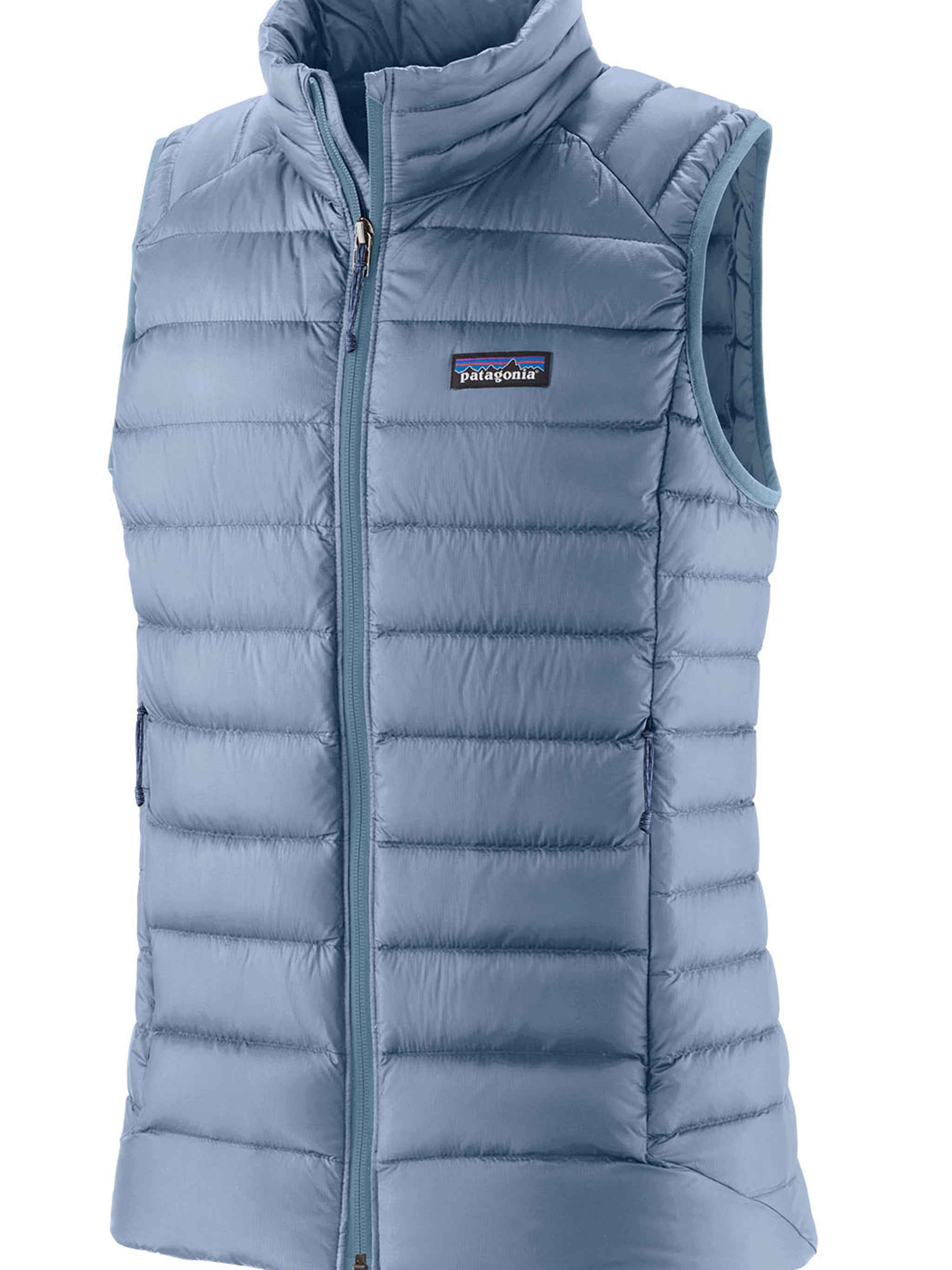 Quilted Down Vest with High Collar