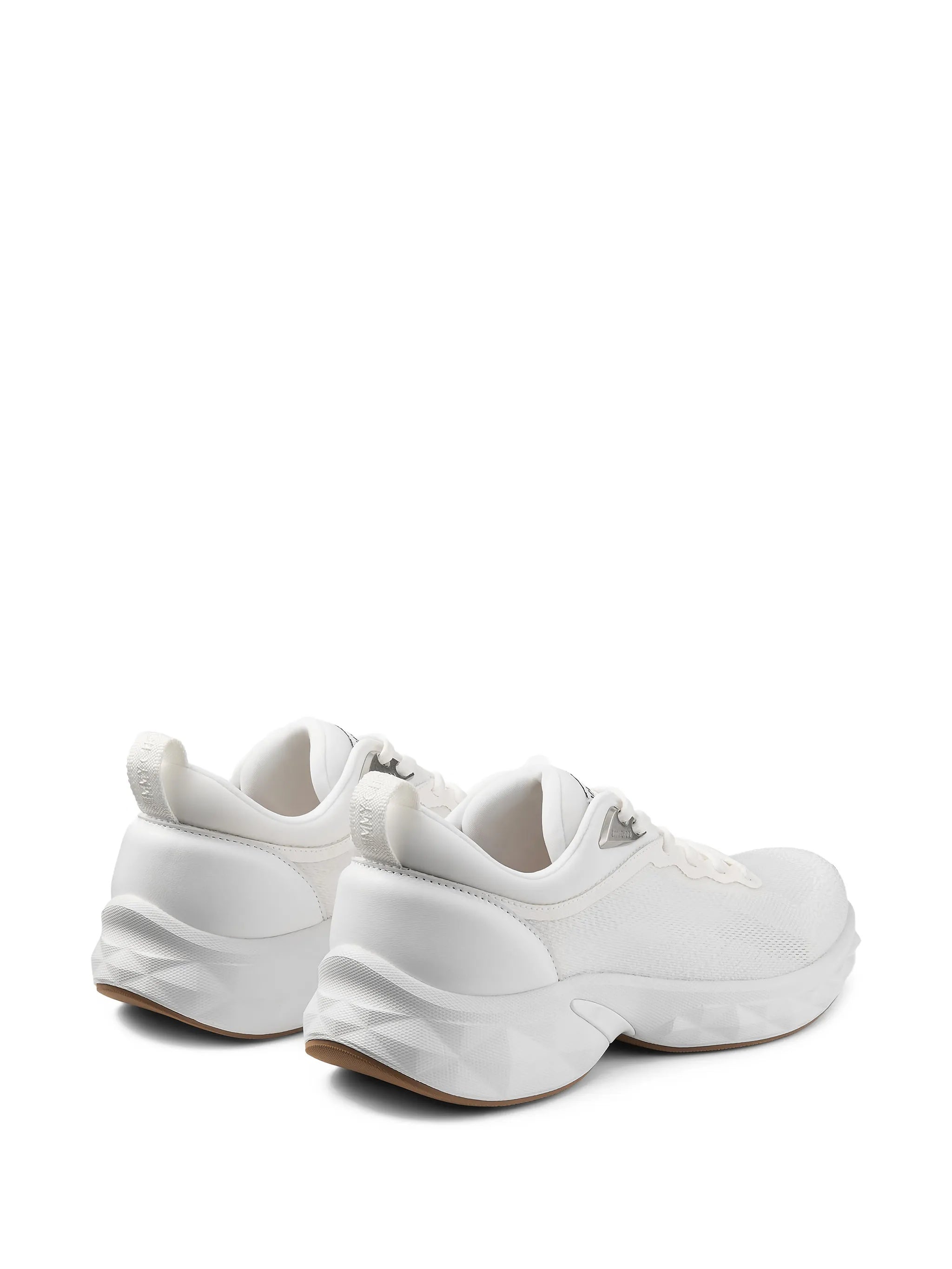 White Diamond Sculpted Mesh Sneakers