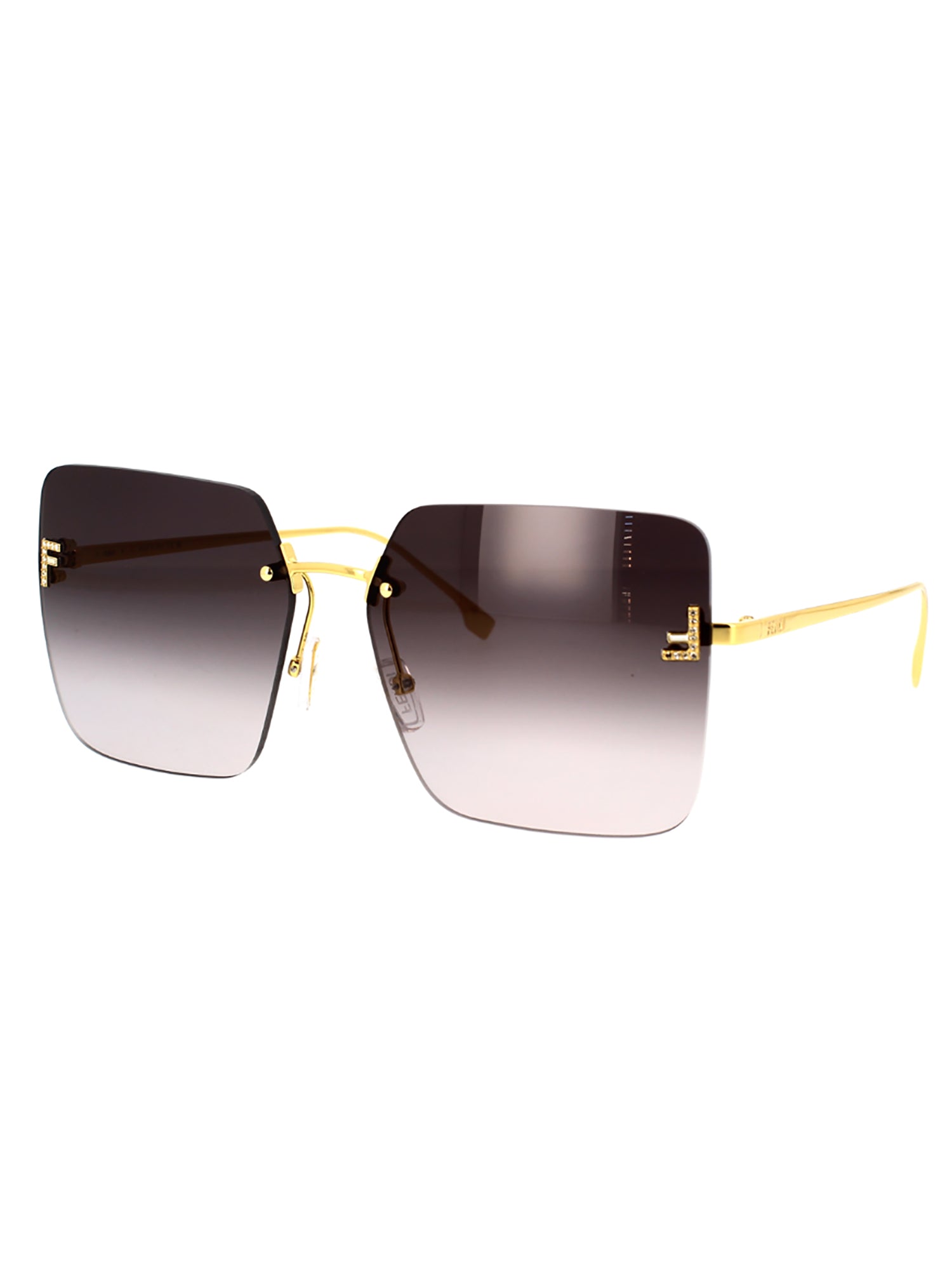 Bold Square Frame Sunglasses With Metallic Finish
