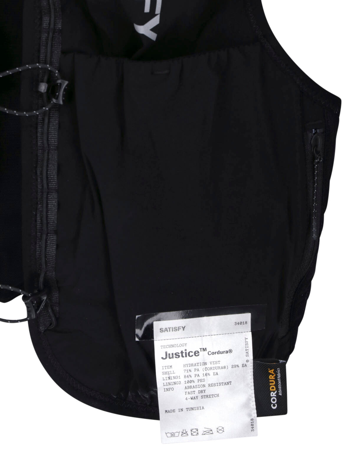 Black Hydration Vest Multiple Pockets Jacket