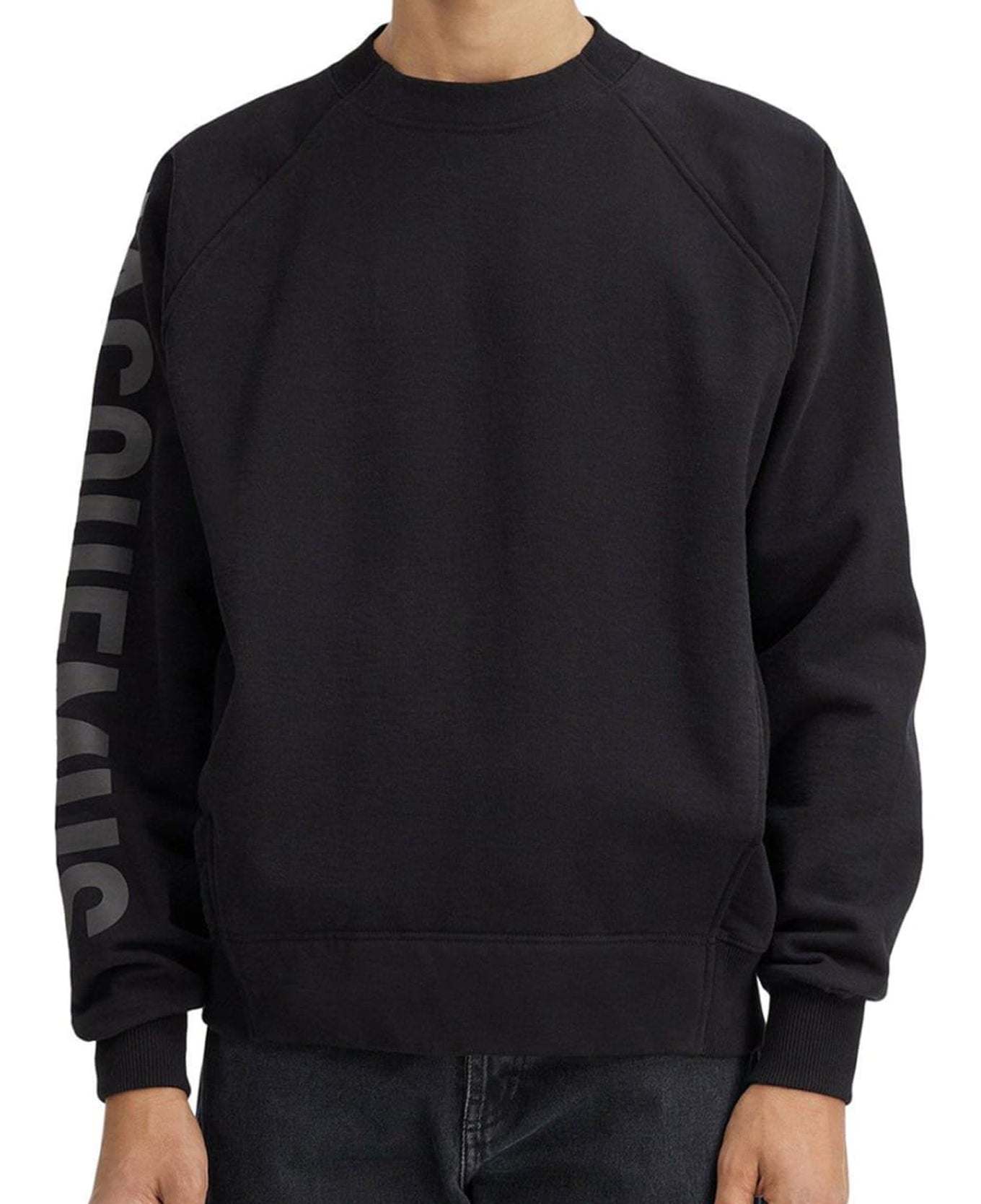 Long-Sleeve Crewneck Sweatshirt with Tonal Branding