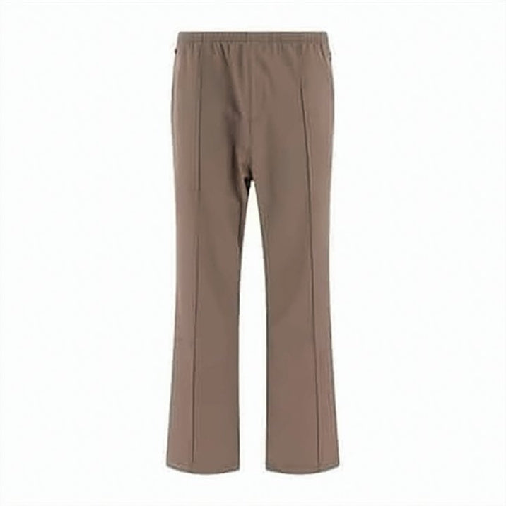 Straight-Leg Casual Pants with Elastic Waistband and Subtle Detailing