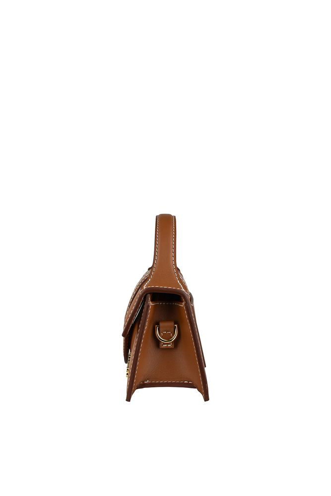 Structured Leather Shoulder Bag
