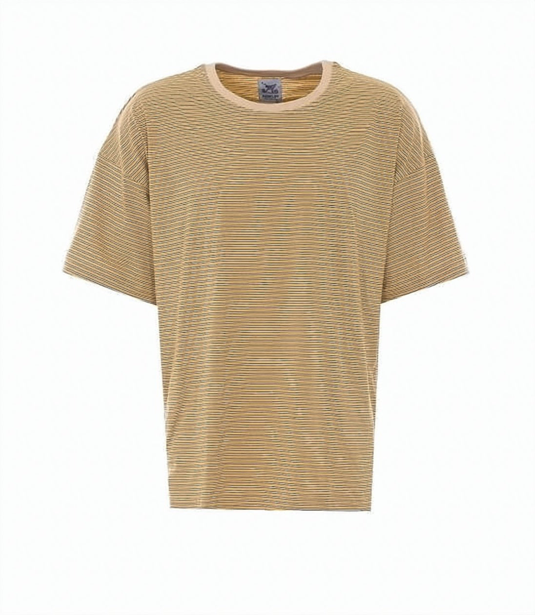 Relaxed Fit Short-Sleeved T-Shirt with Fine Horizontal Stripes
