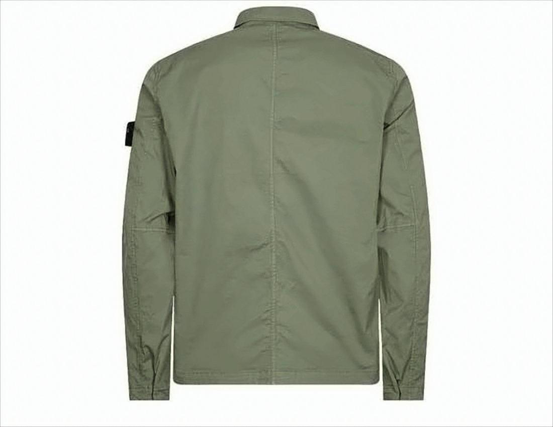 Green Jacket with Front Zipper