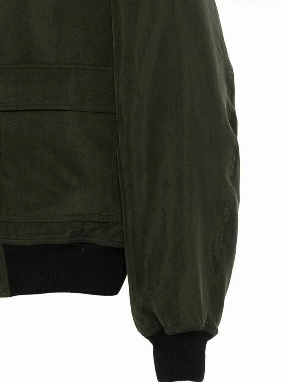 Boxy Olive Green Jacket with Voluminous Sleeves