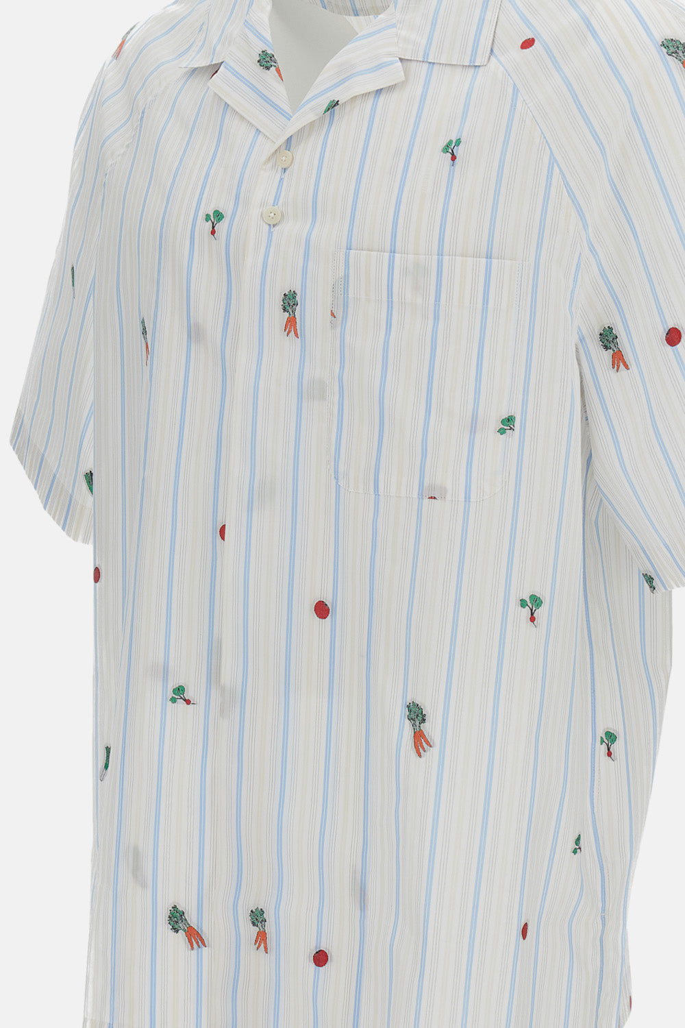 Striped Cotton Jacquard Bowling Shirt