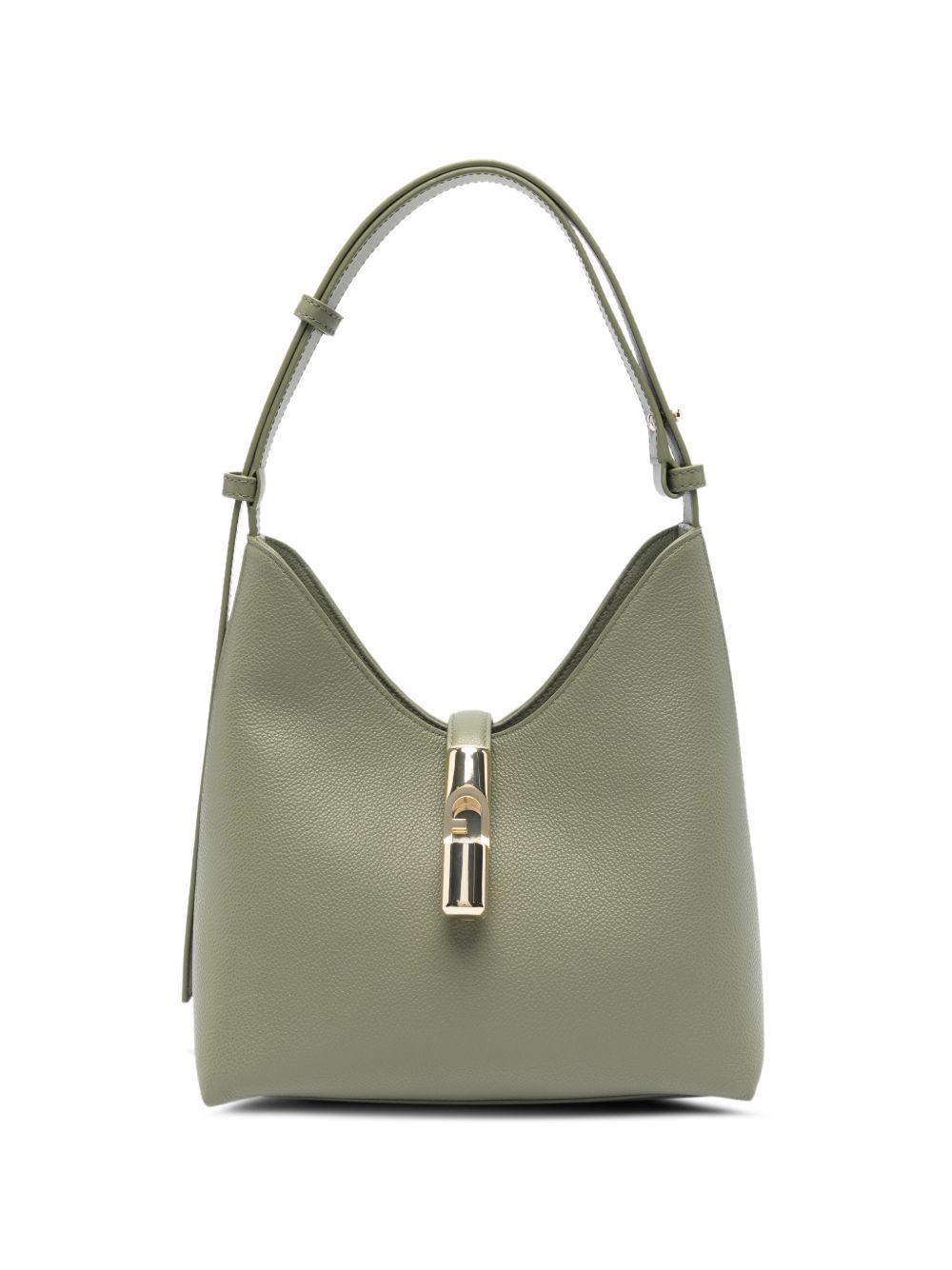 Structured Handbag In Pebbled Leather