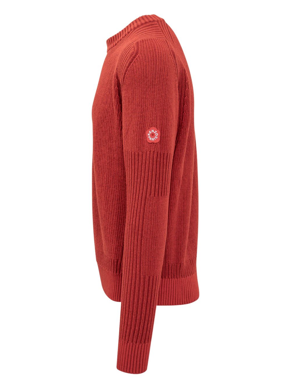 Medium Red Ribbed Knit Sweater