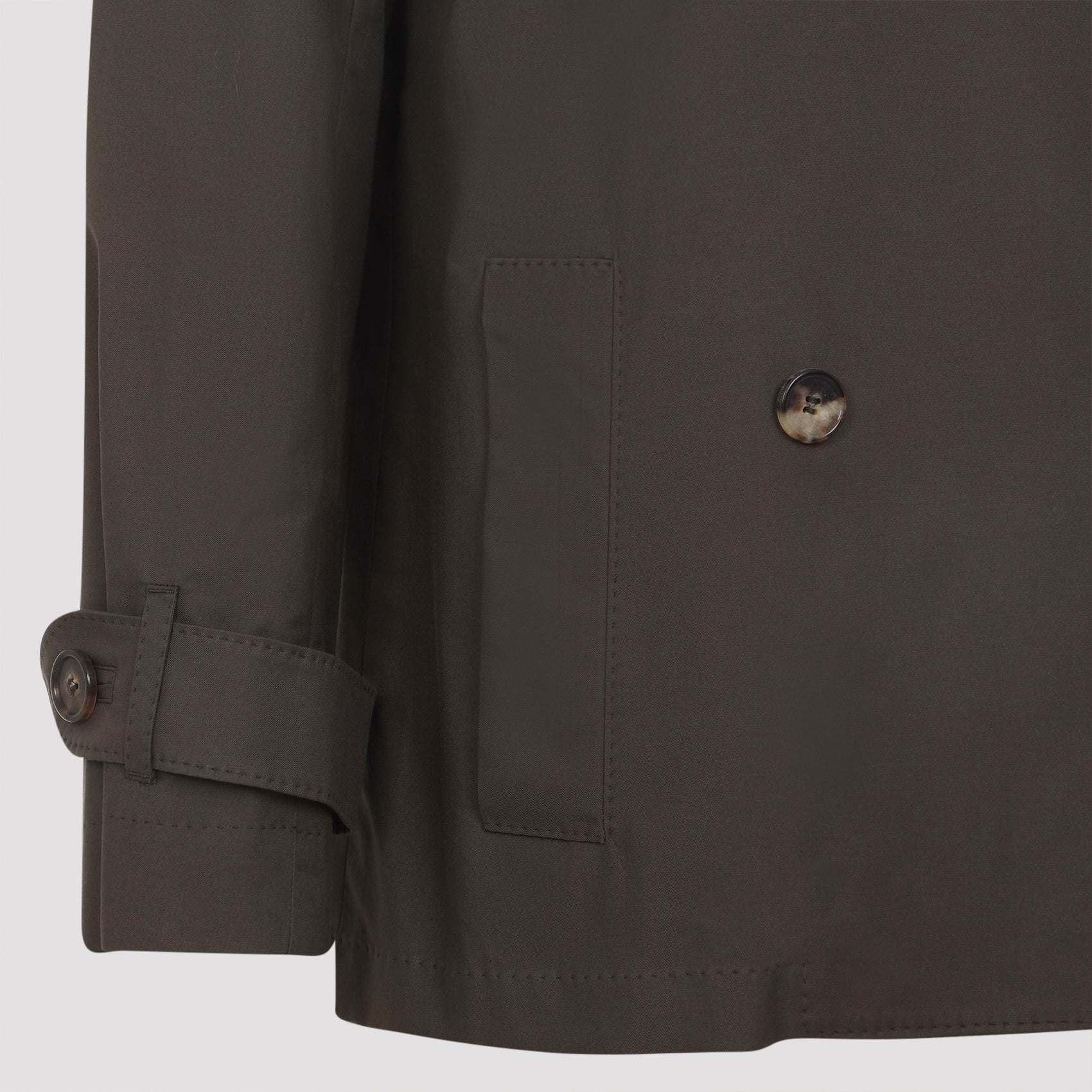 The Cube Green Cotton Blend Coat