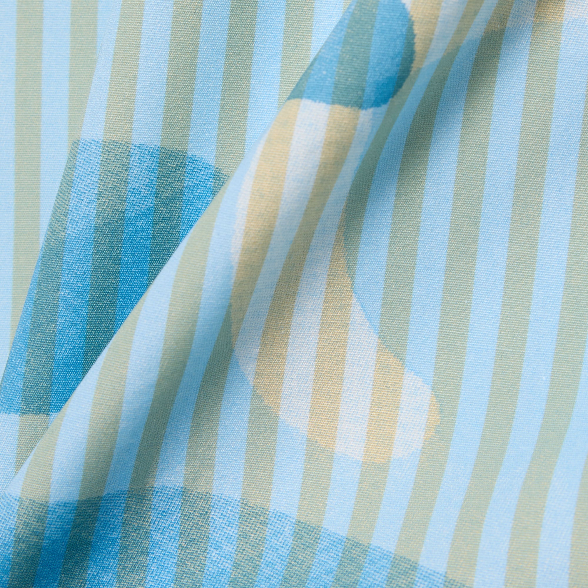 Short-Sleeve Camp Collar Shirt with Abstract Waves