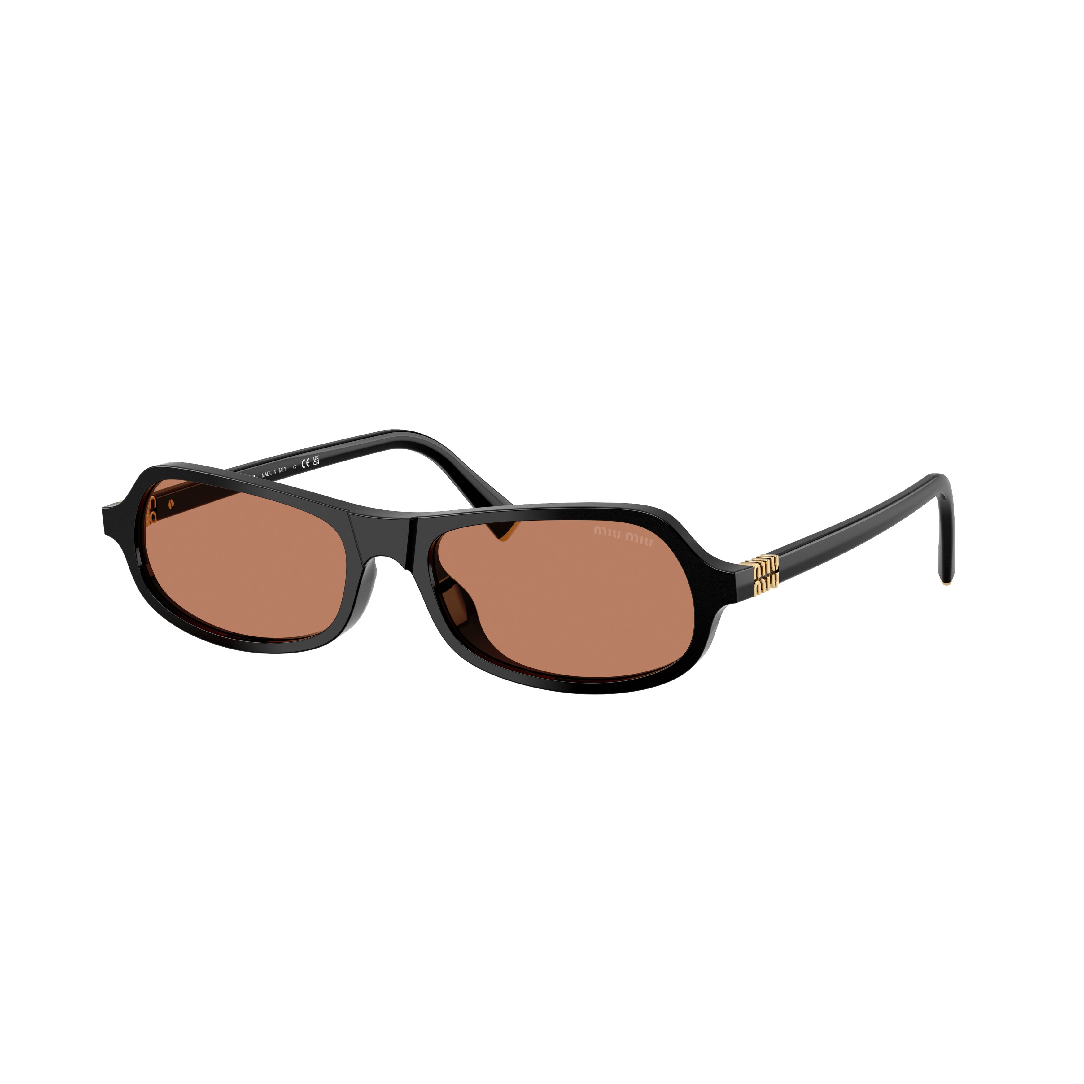 0mu B10su Glossy Black Acetate Sunglasses
