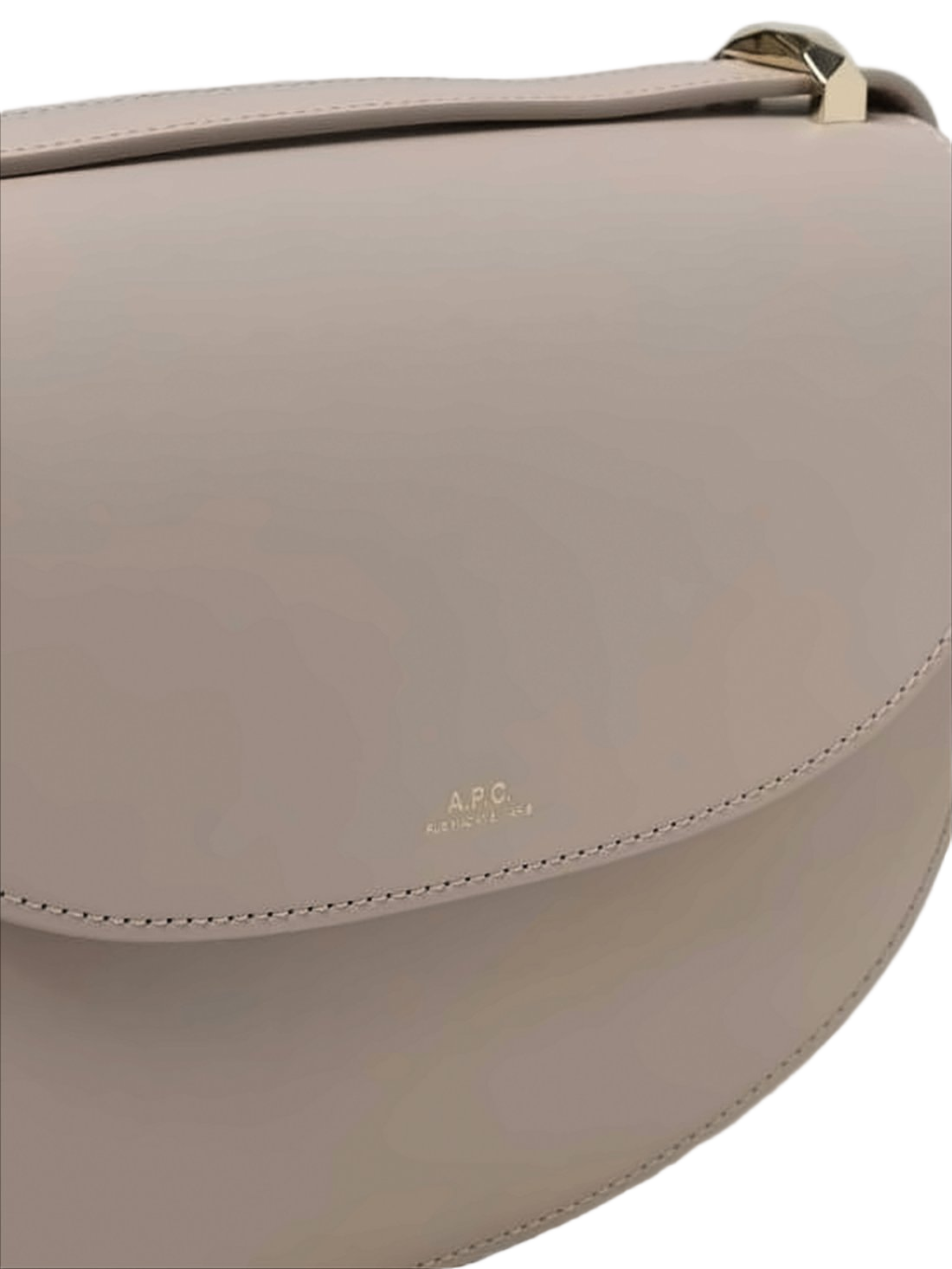Curved Silhouette Shoulder Bag with Flap Closure