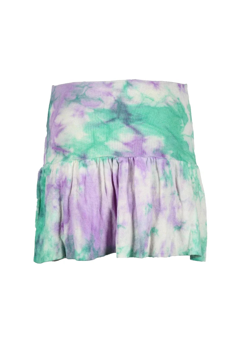 Tie-Dye Mini Skirt with Flared Hem