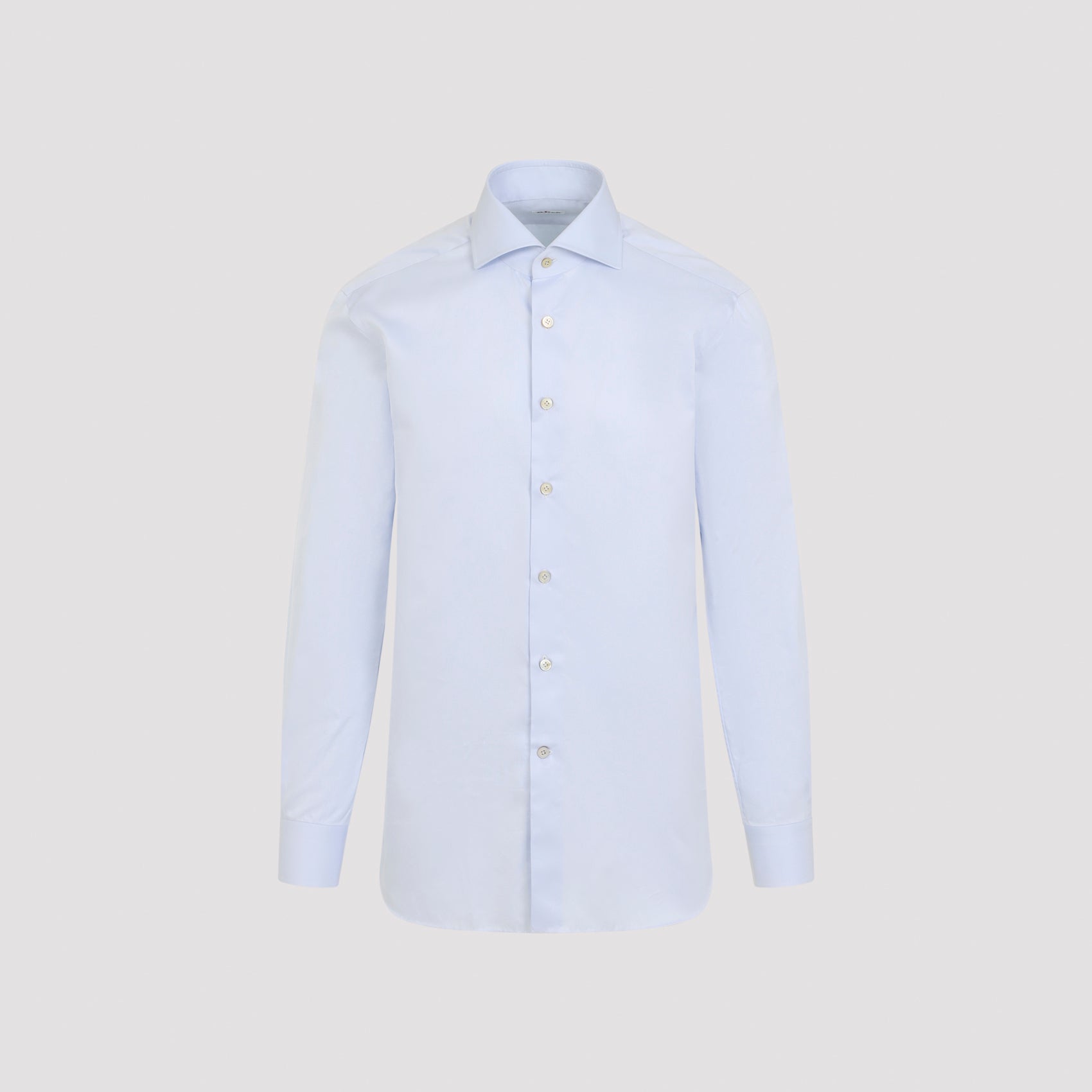 Blue Cotton Button-Up Shirt