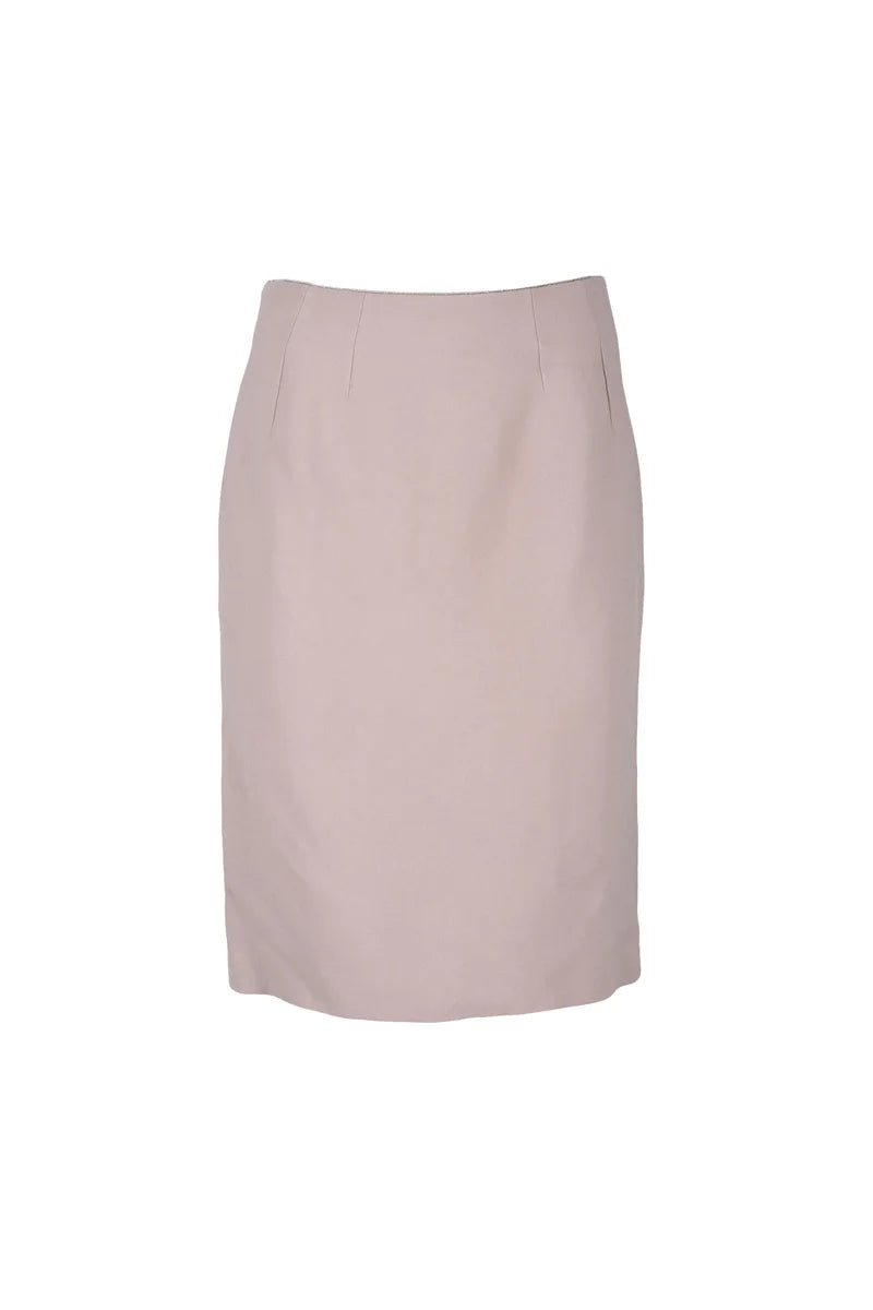 Midi Skirt Grey Viscose Elastane