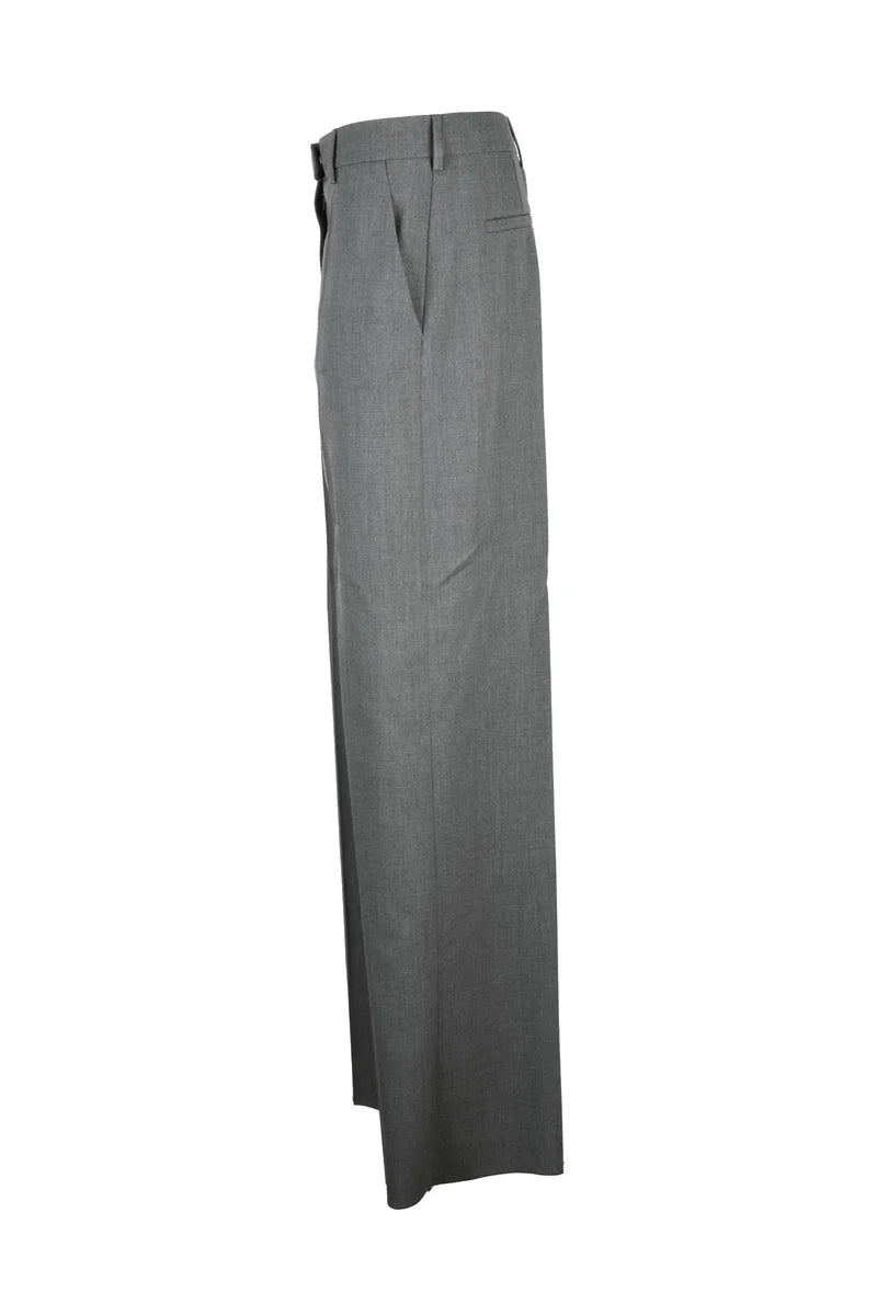 Virgin Wool Trousers - Grey