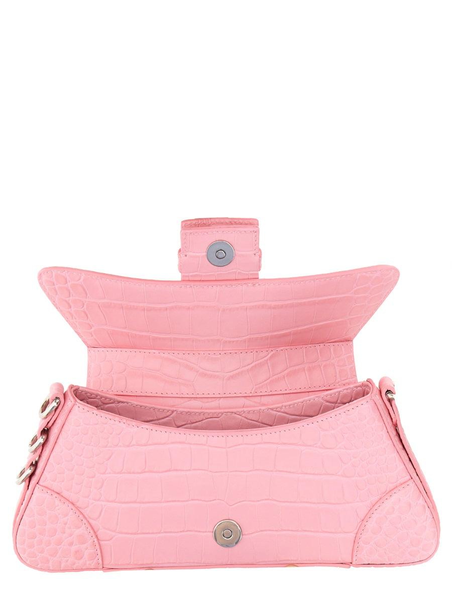 Sculptural Shoulder Bag in Soft Matte Calfskin Leather