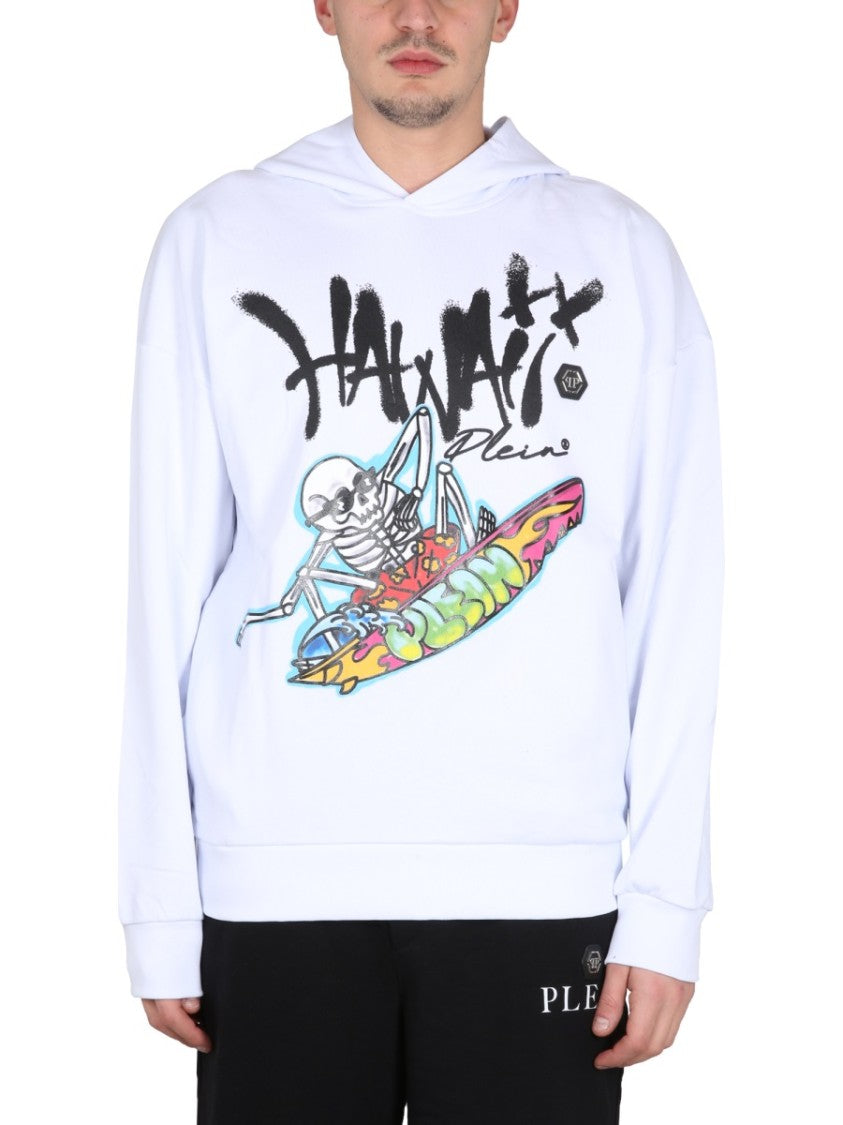 Graphic Print Hoodie With Hooded Neckline