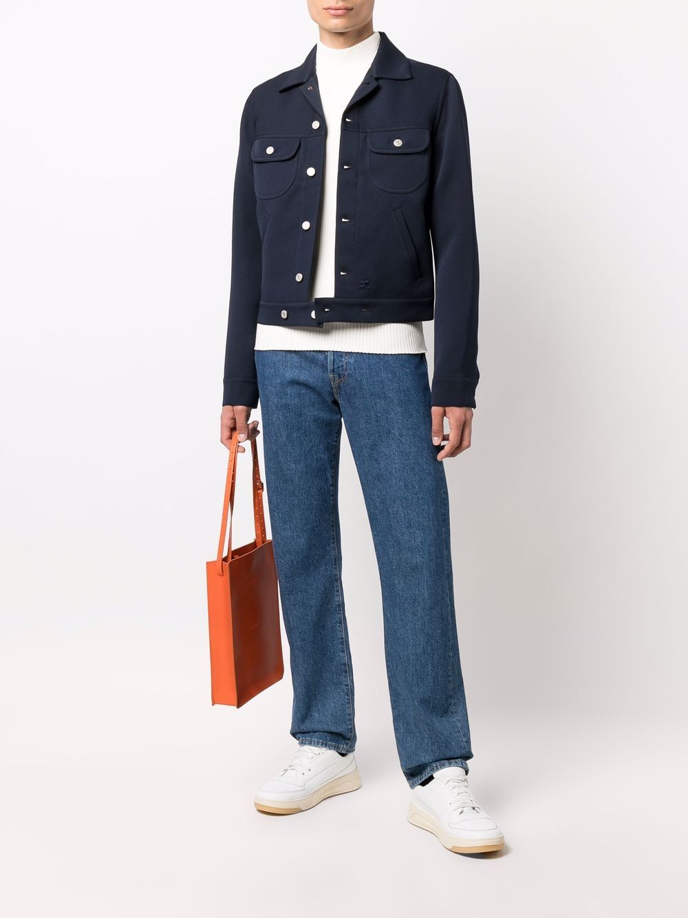 Navy Blue Cotton Jacket