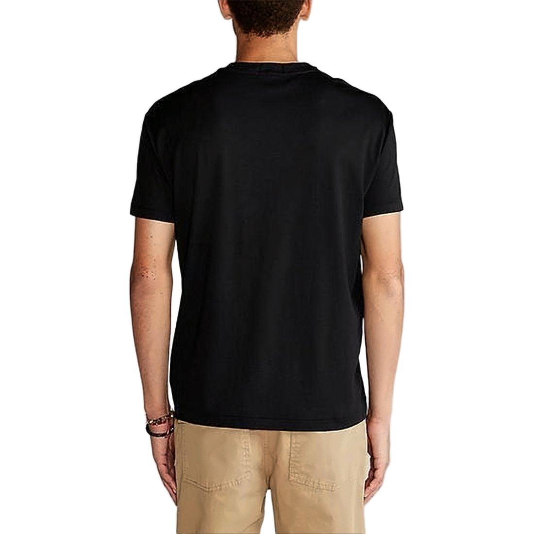 Short-Sleeve Black Cotton Polo Ralph Lauren T-Shirt