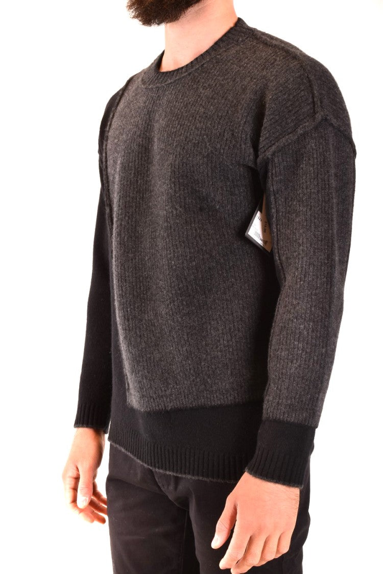Multicolored Knit Sweater With Unique Patchwork Design
