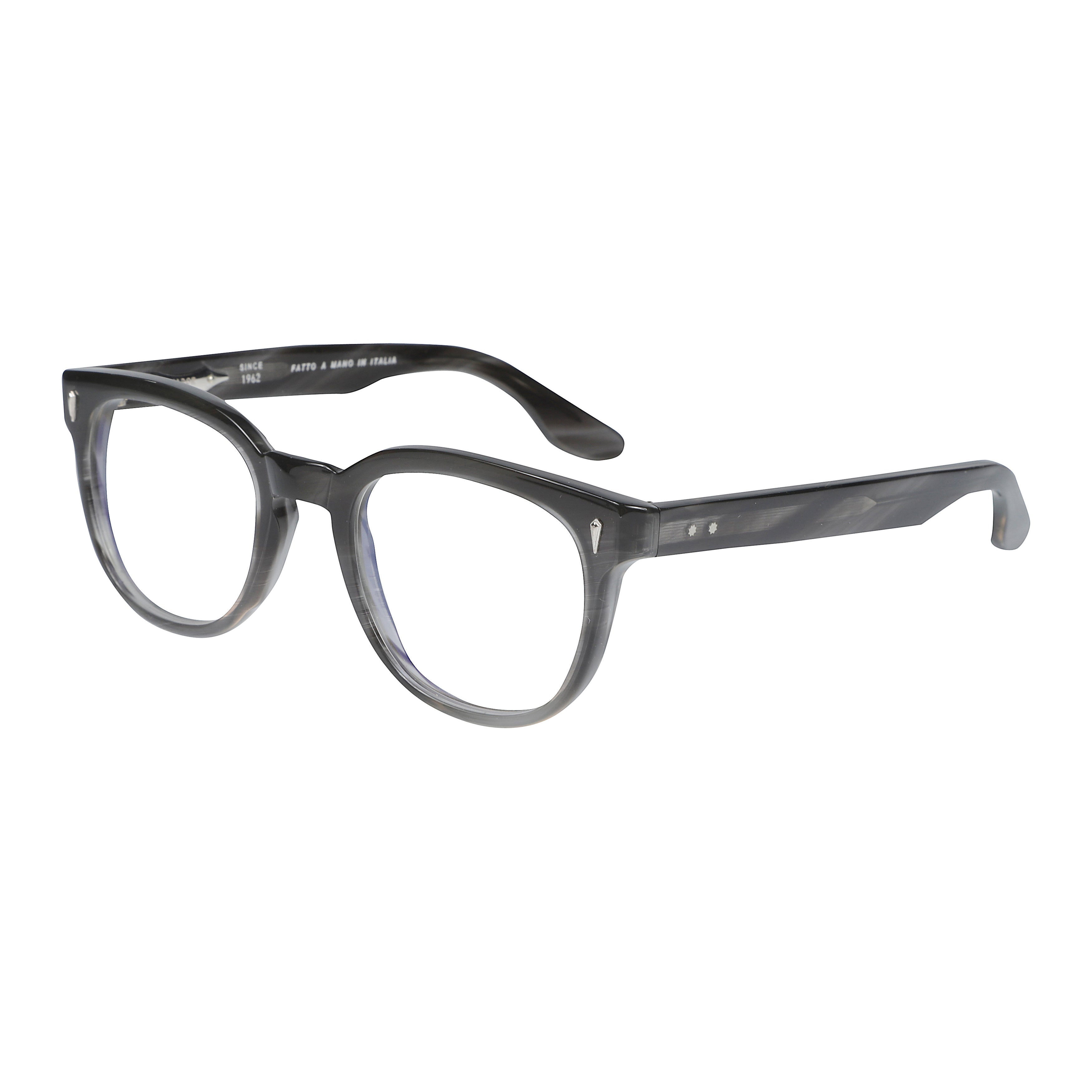 Premium 11 Translucent Smoky Grey Eyeglasses with Keyhole Bridge