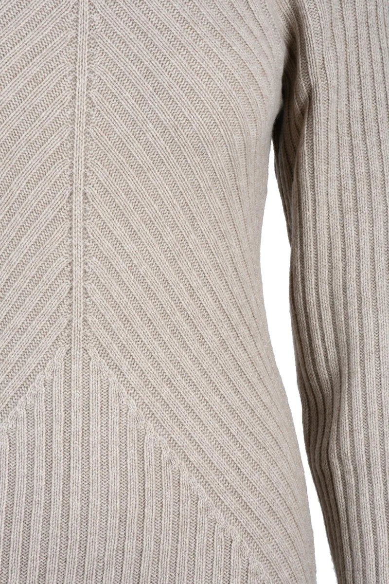 Long Knit Dress - Beige