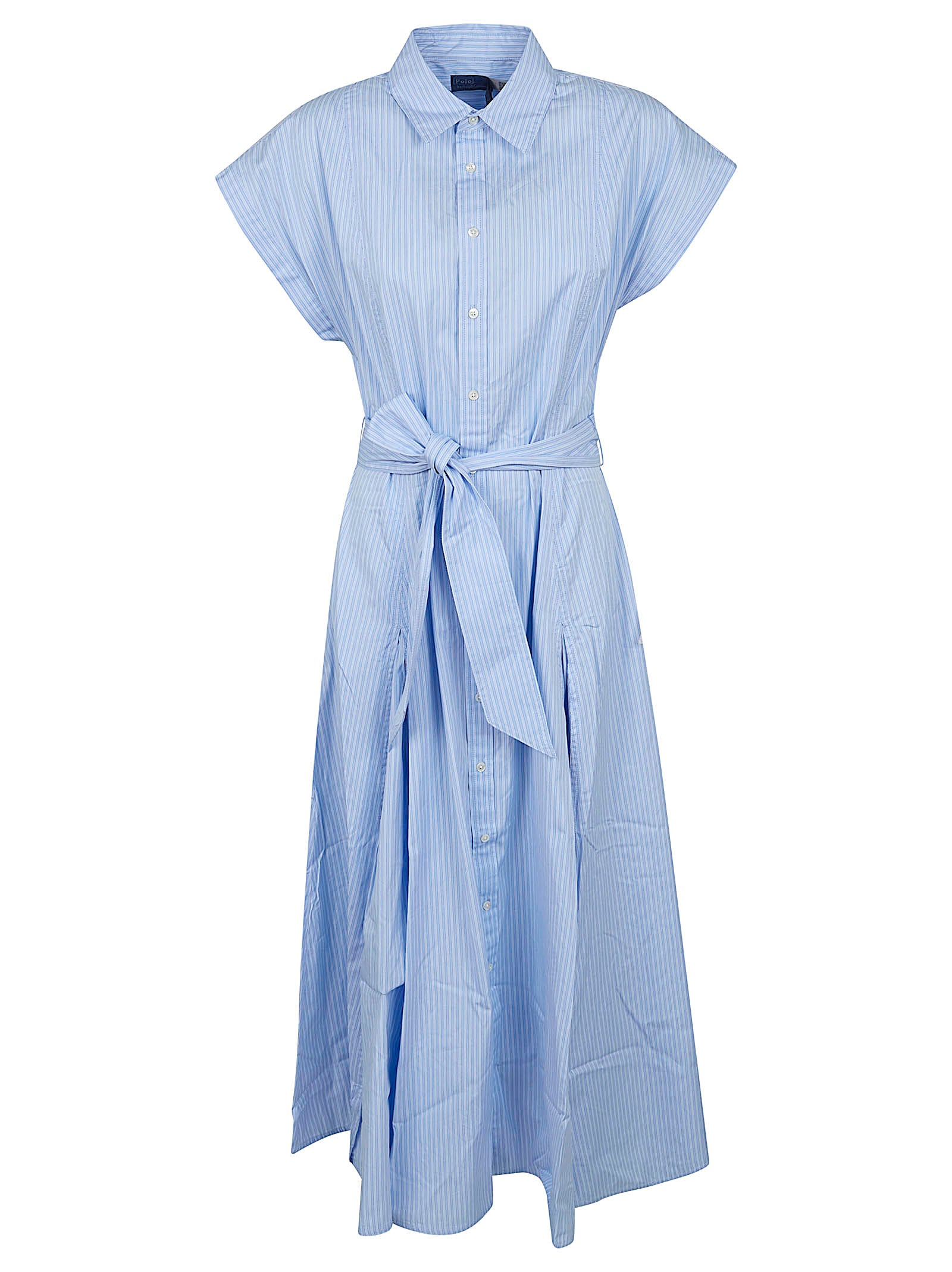 Midi Dress with Classic Shirt Collar