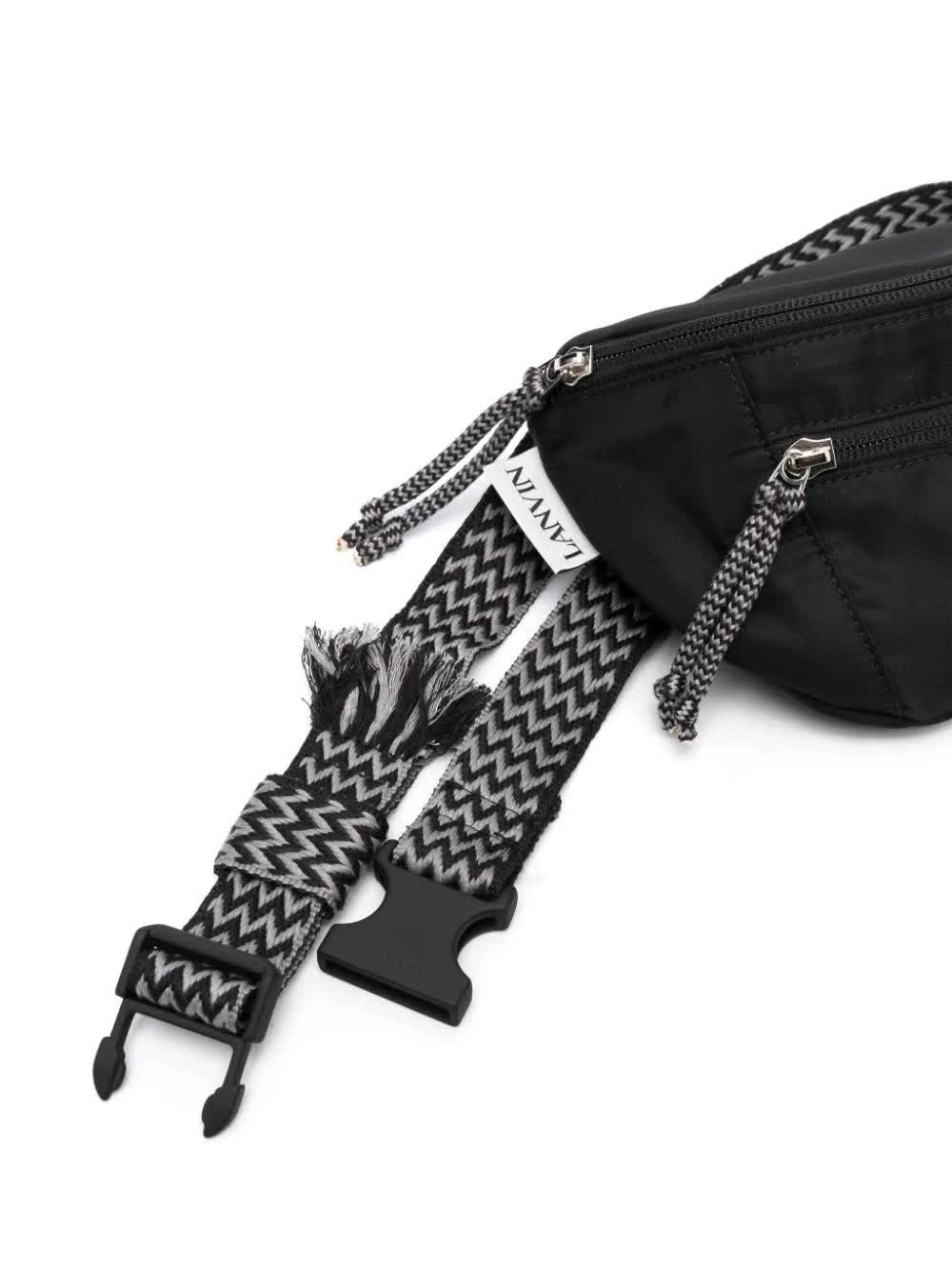 Black Small Waist Bag Curb Nylon Bag