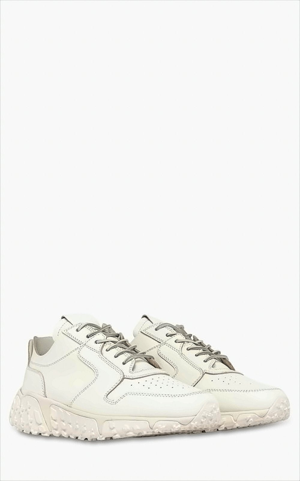 Perforated Calf Leather Sneakers with Vibram Sole