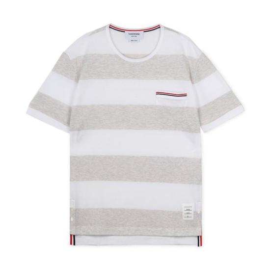 Horizontal Striped Thom Browne Short-Sleeve T-Shirt