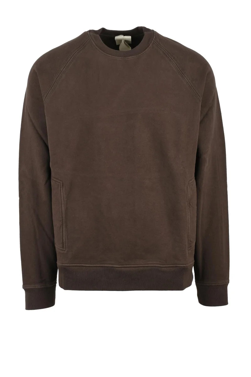 Brushed Interior Crewneck Sweatshirt Brown