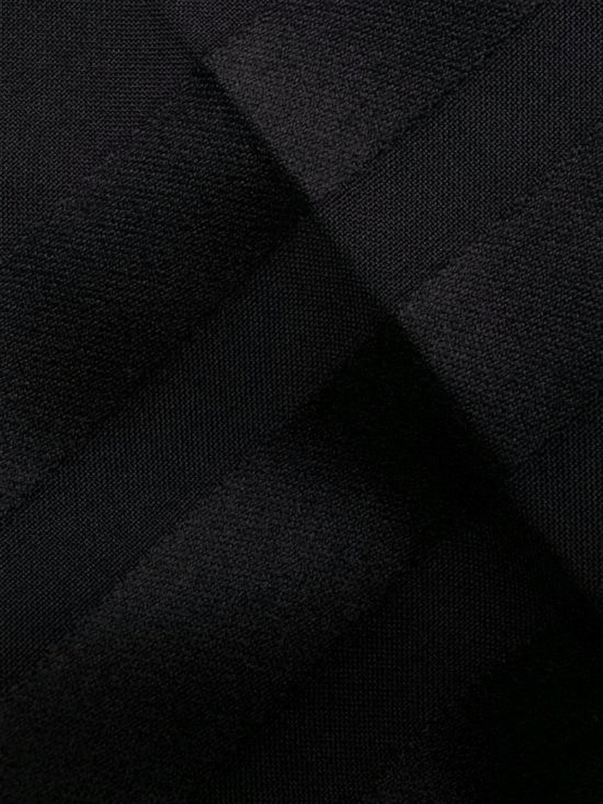 Cropped Black Wool Suit Pants with Gold Anchor Buttons