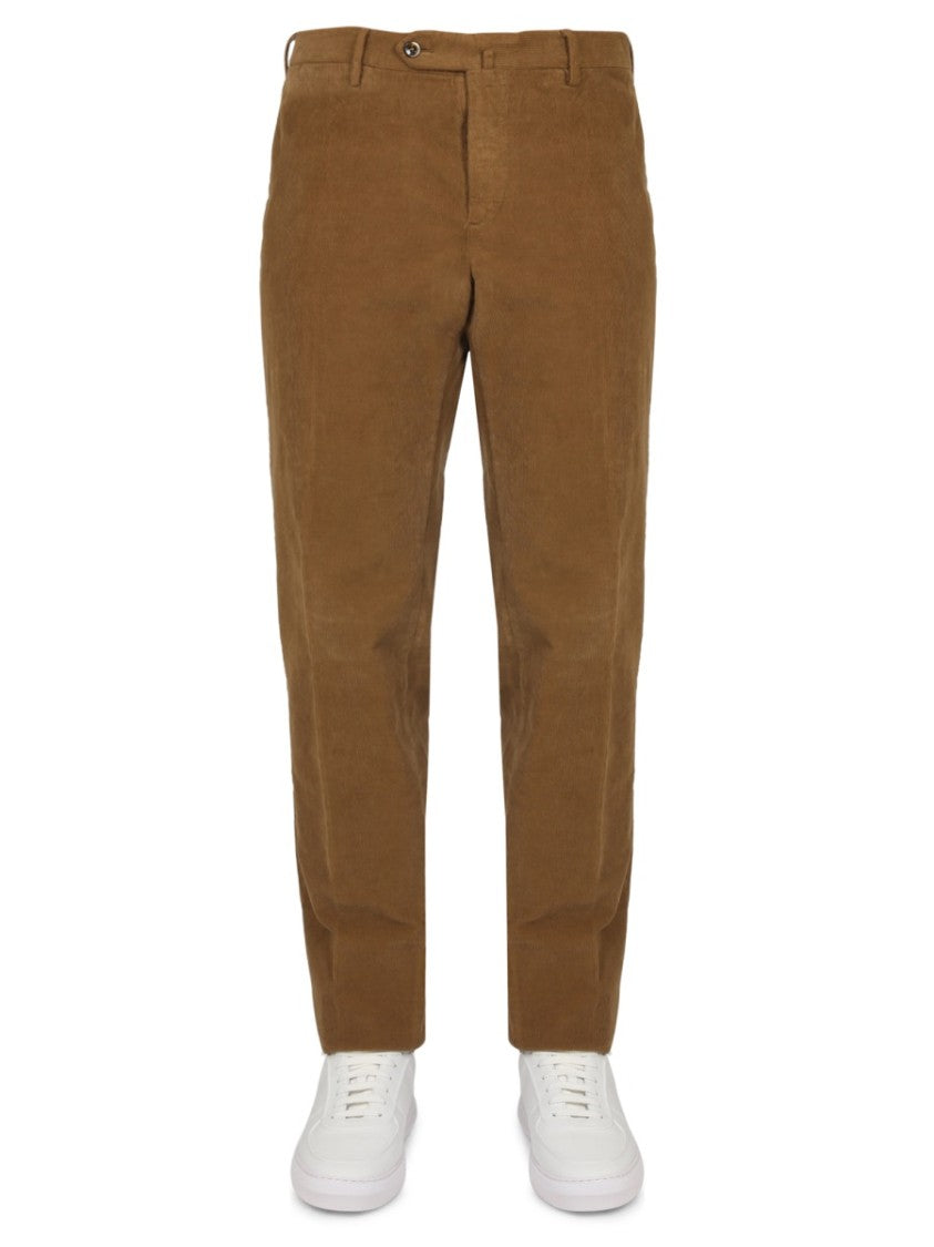Slim Fit Tailored Pants With Button