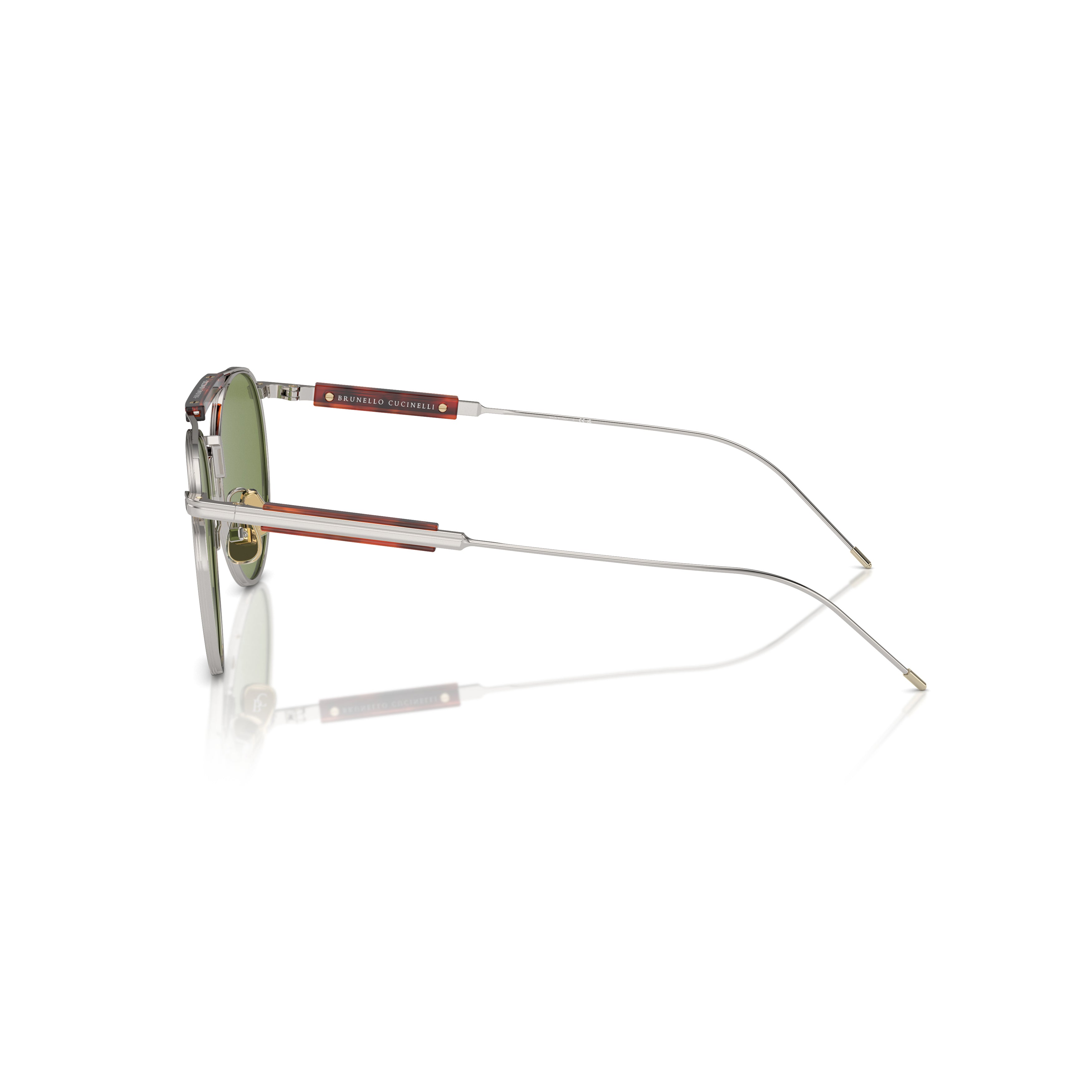 0bc2004st Titanium Frame Sunglasses with Green Lenses