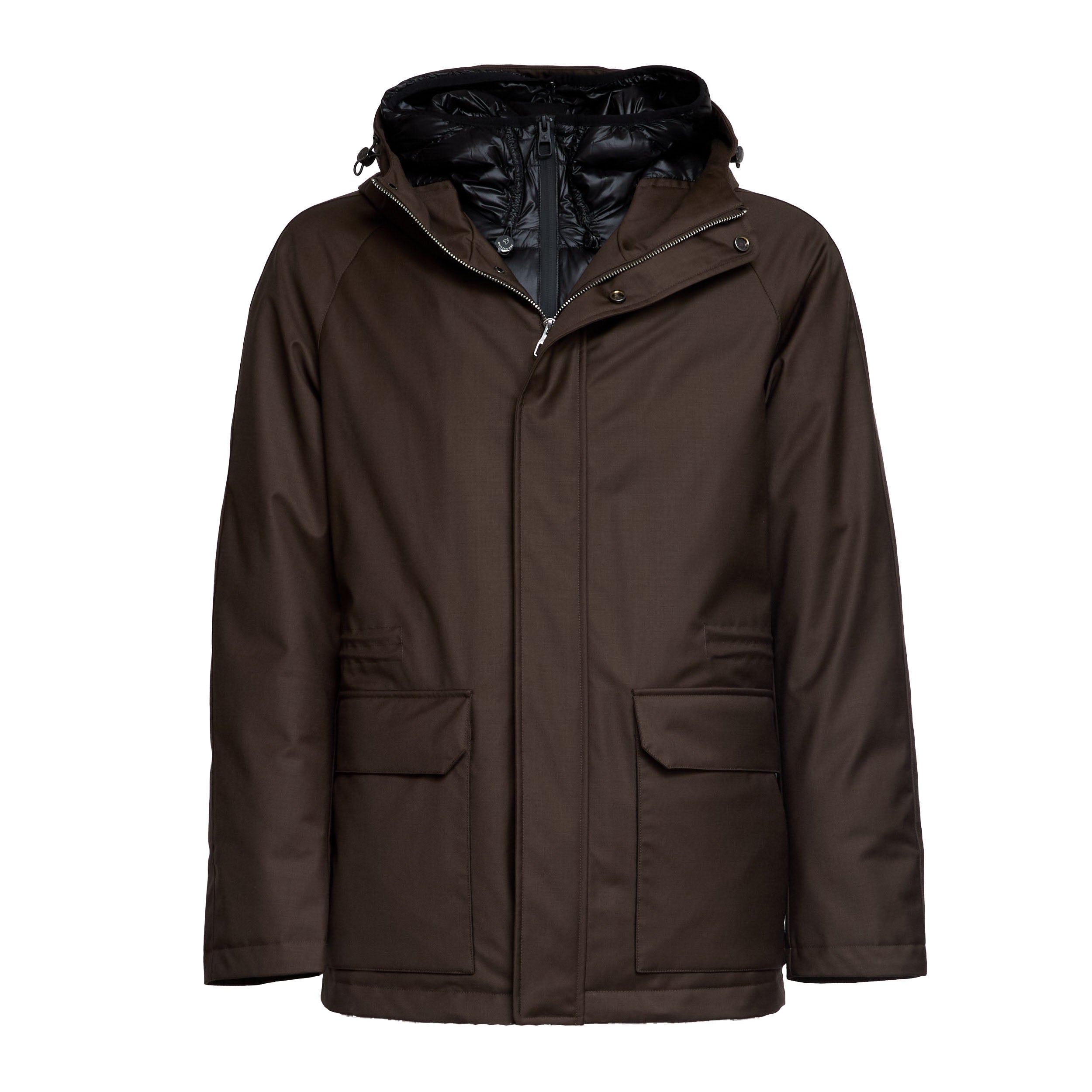 Down-Padded Jacket with Concealed Zipper