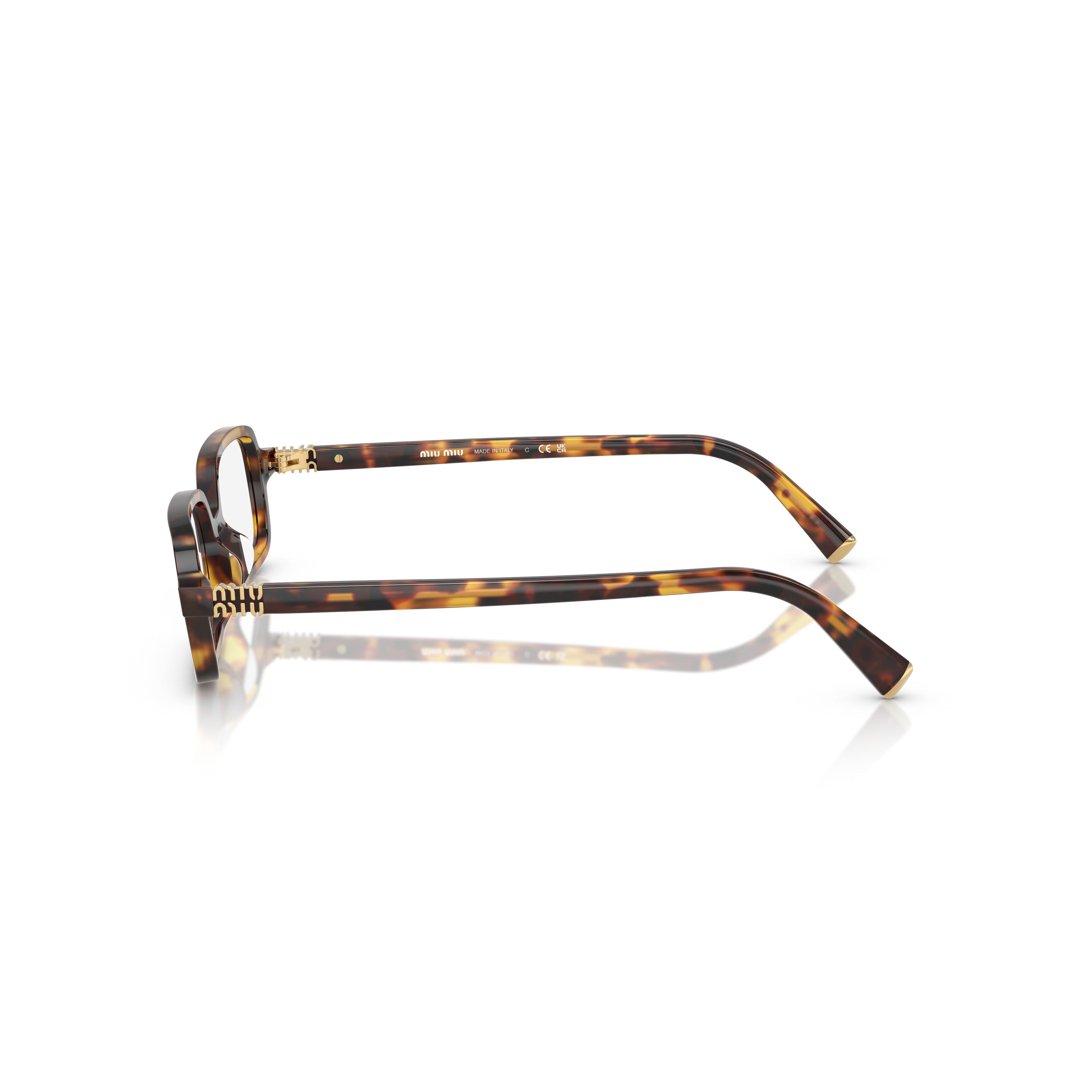 0mu 11zs Rectangular Tortoiseshell Acetate Eyeglasses