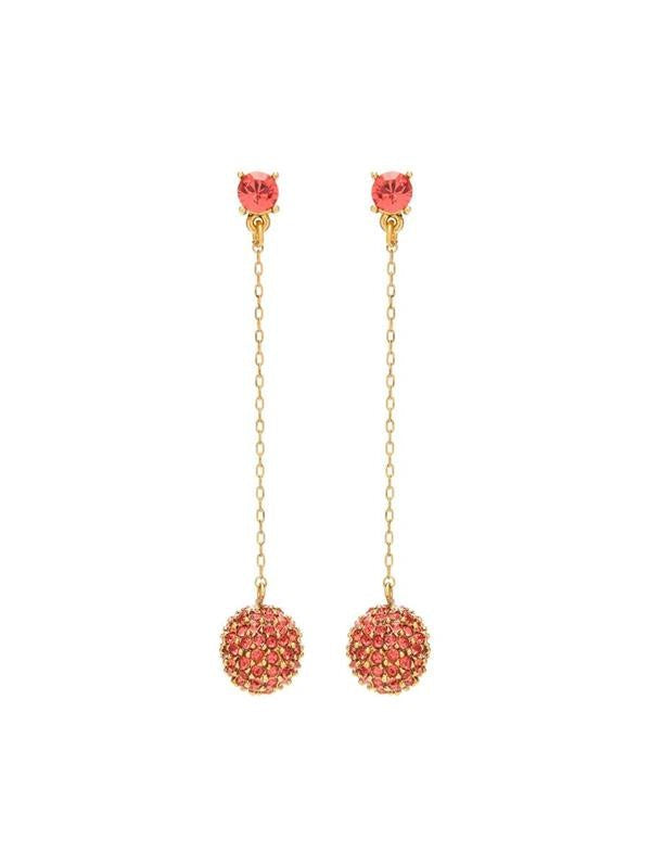 Crystal Pave Ball Drop Earring