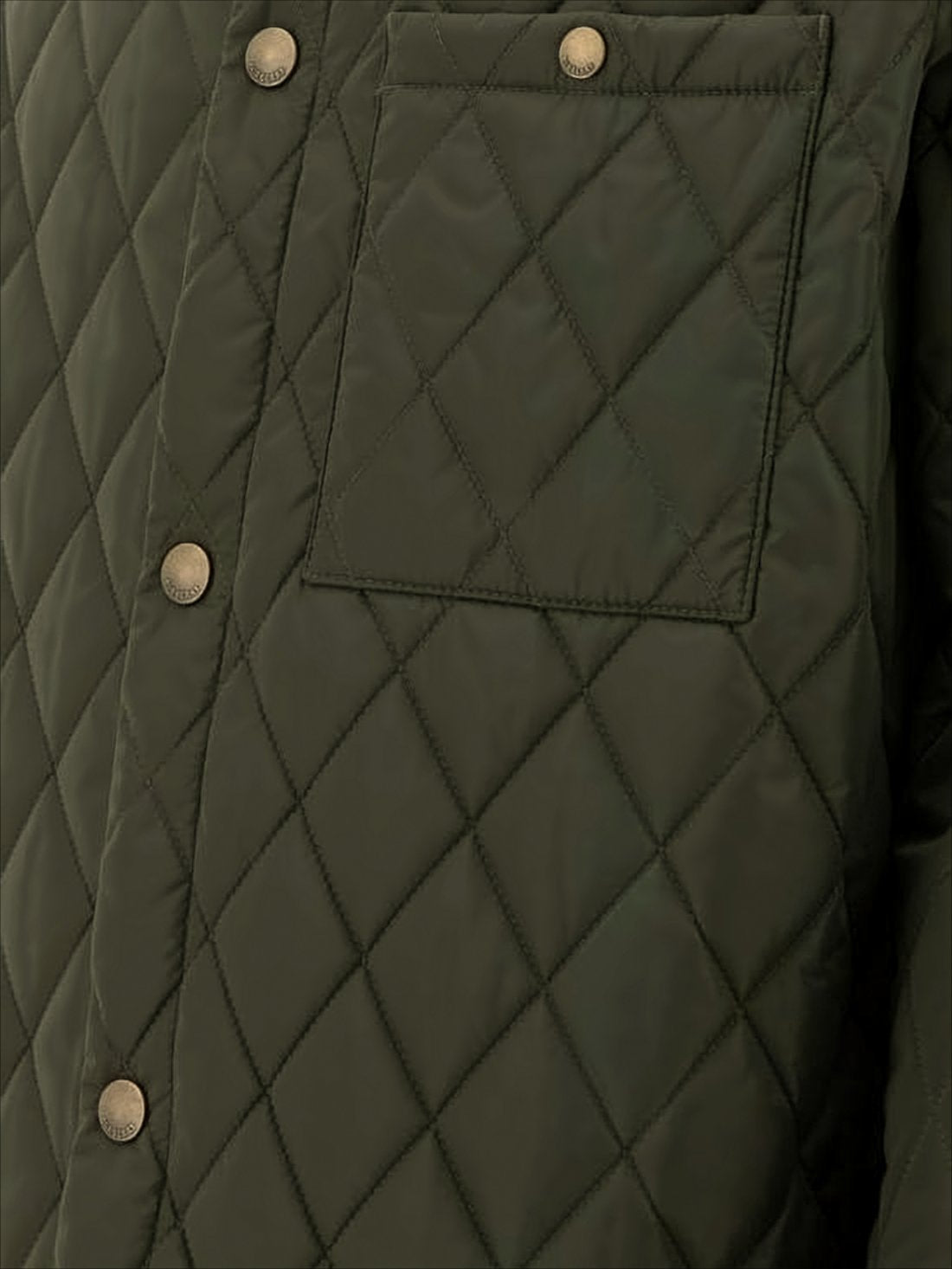 Quilted Nylon Jacket with Classic Collar