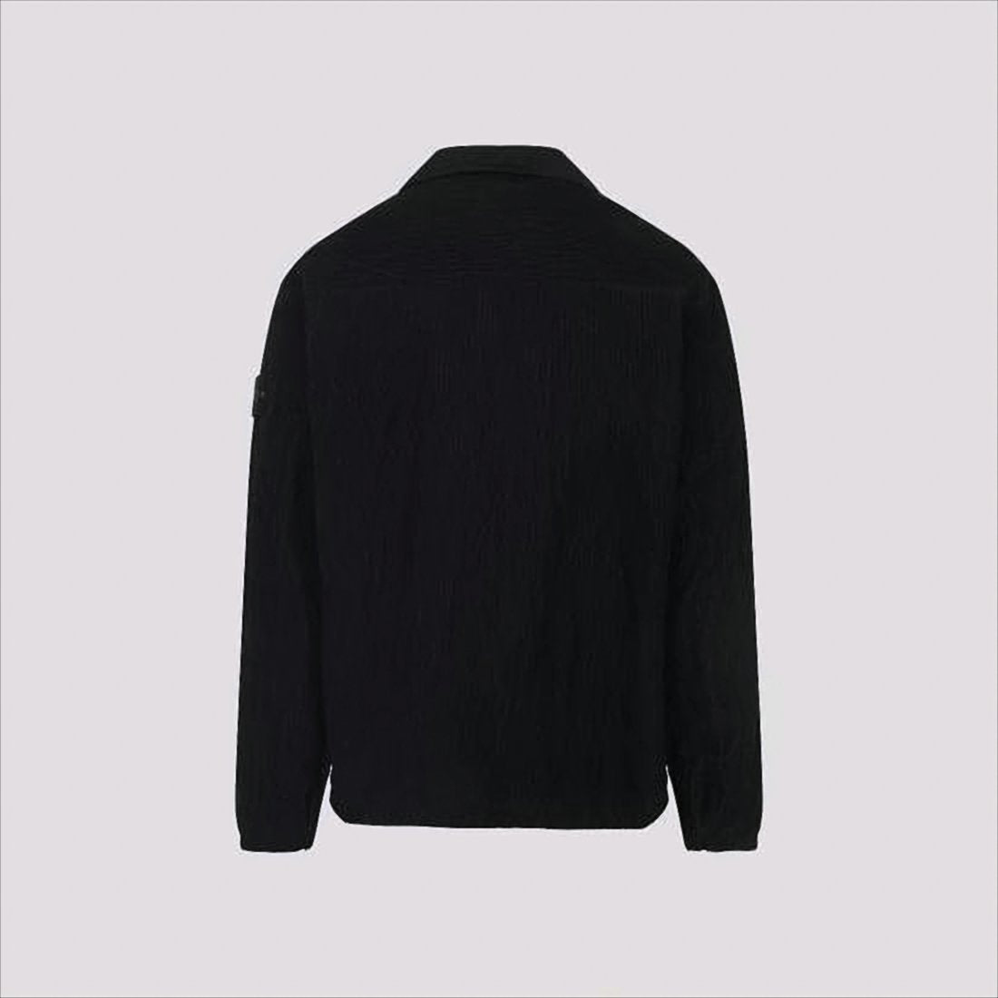 Textured Black Casual Jacket