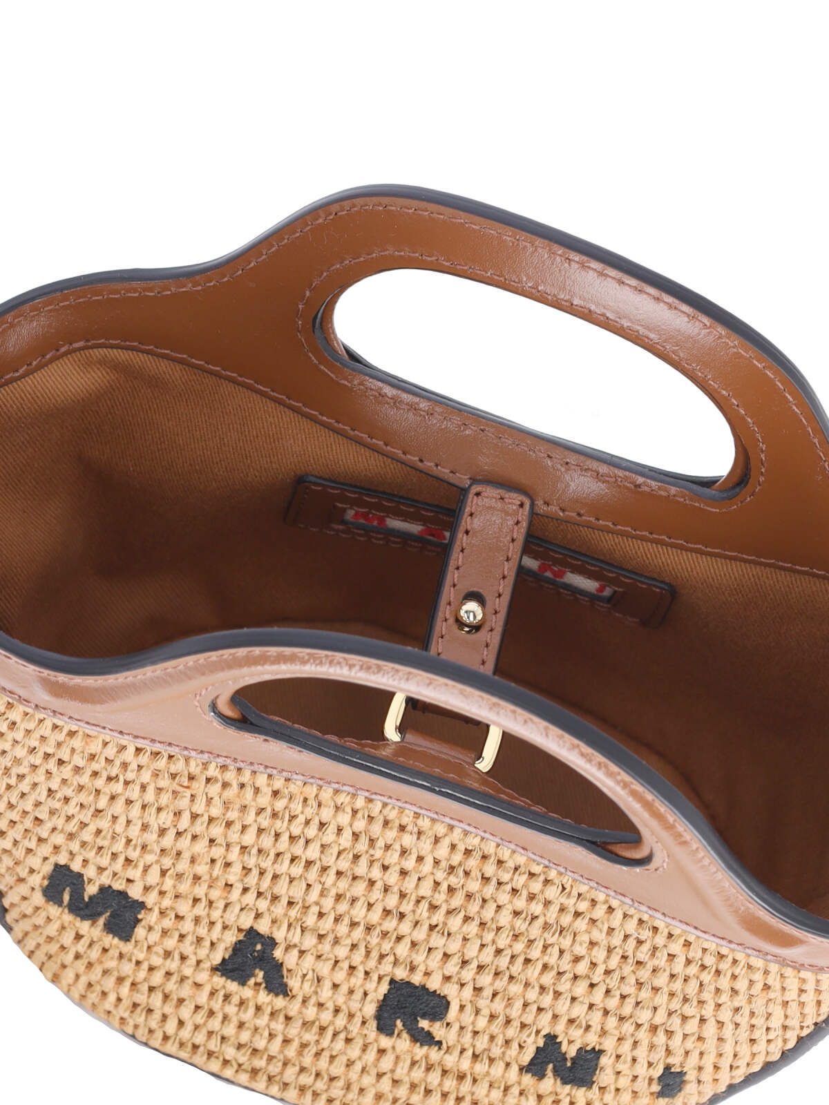 "Tropicalia" Mini Bag, In Brown Leather