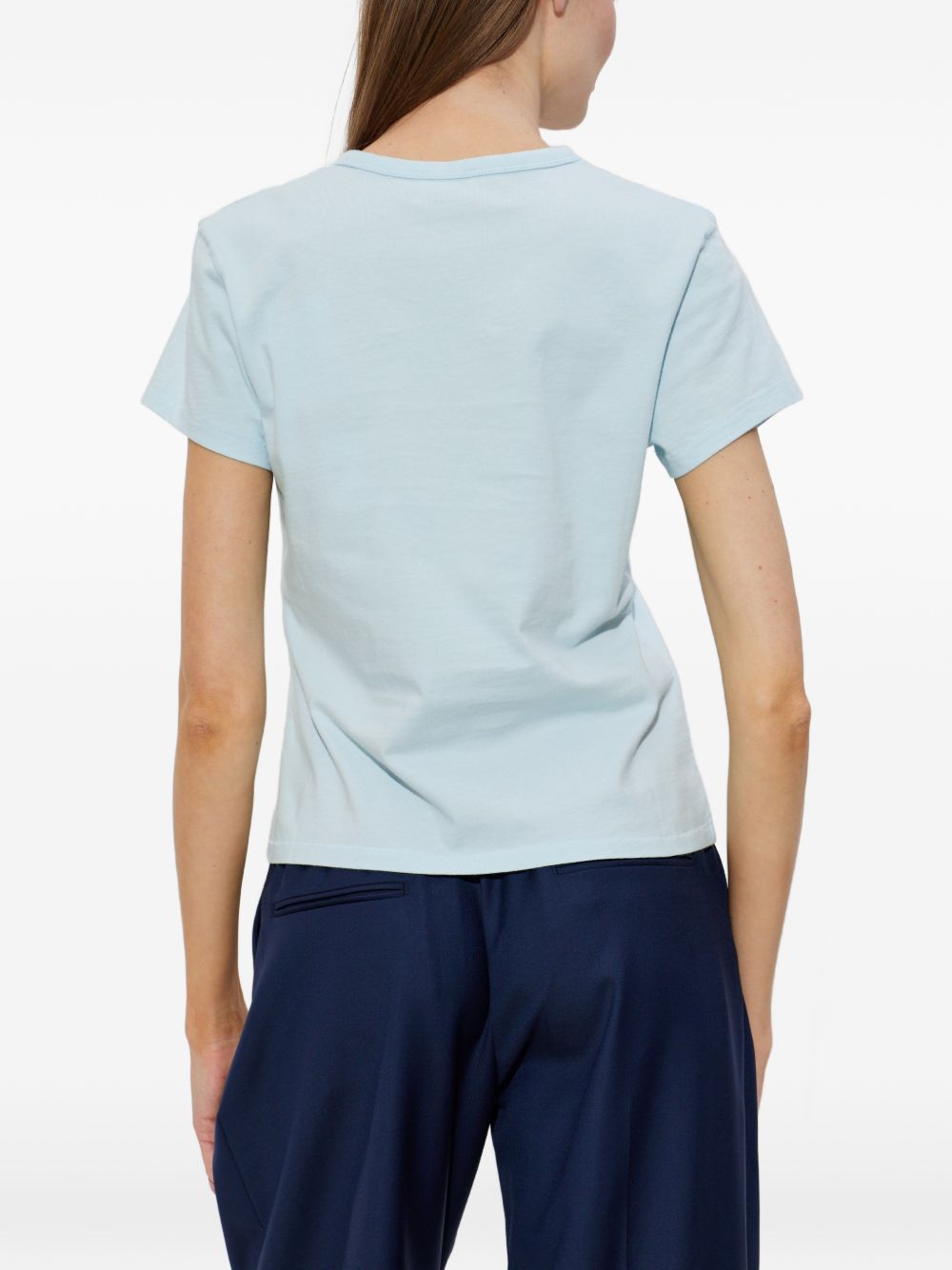 White Relaxed Fit Graphic Crew Neck Top