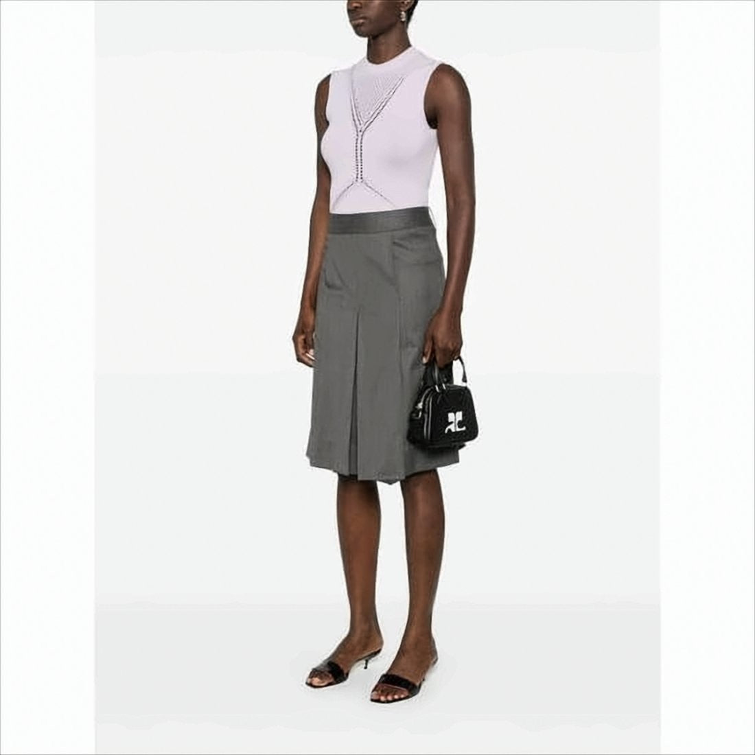 Structured Black Calf Leather Tote Bag With Contrasting Logo