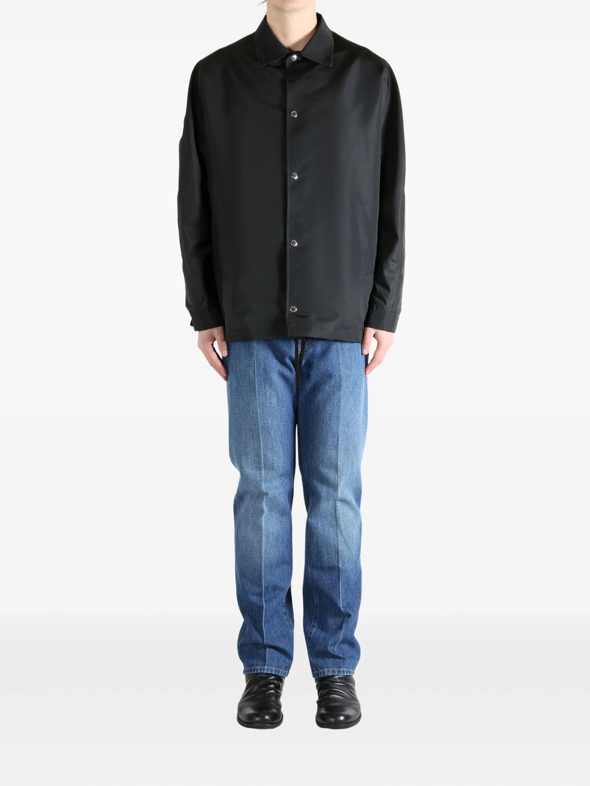 Black Coach Recycled Polyester Logo Jacket