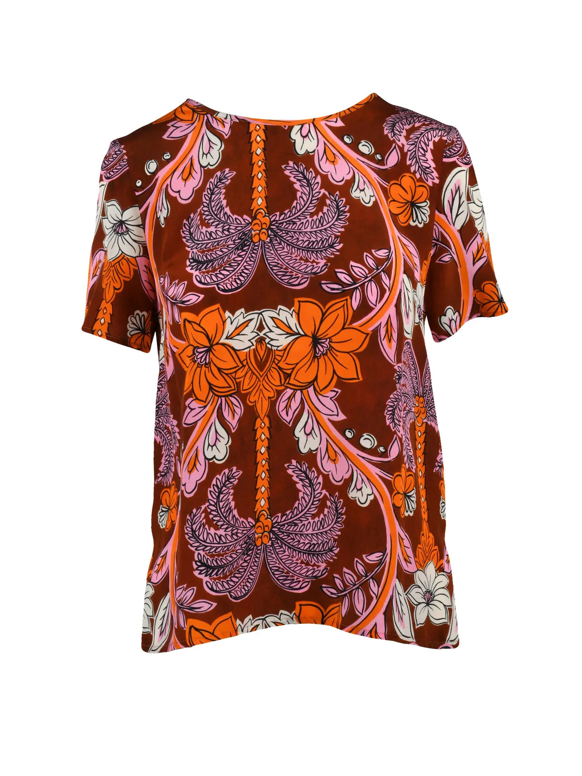 Brown Silk Women's Blouse